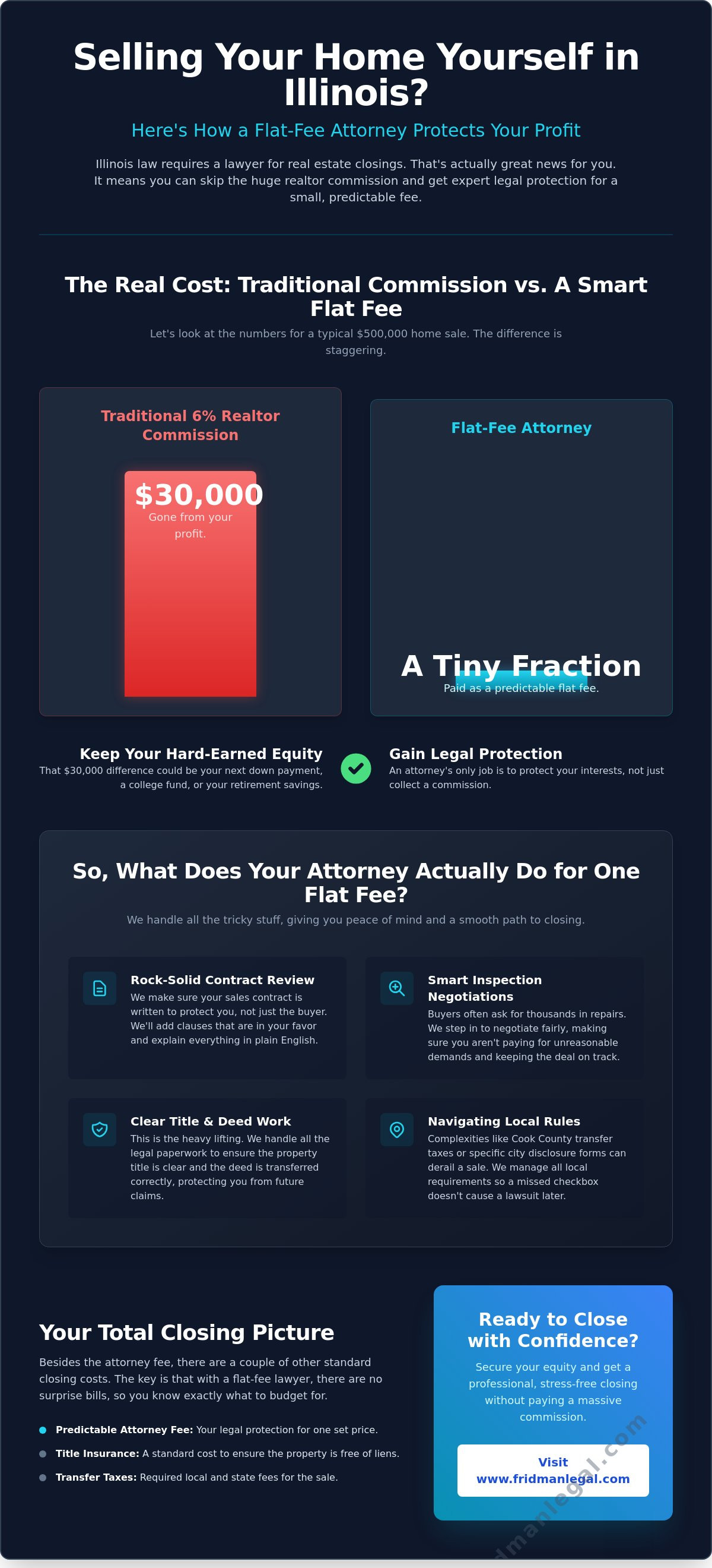 For sale by owner attorney fees Illinois