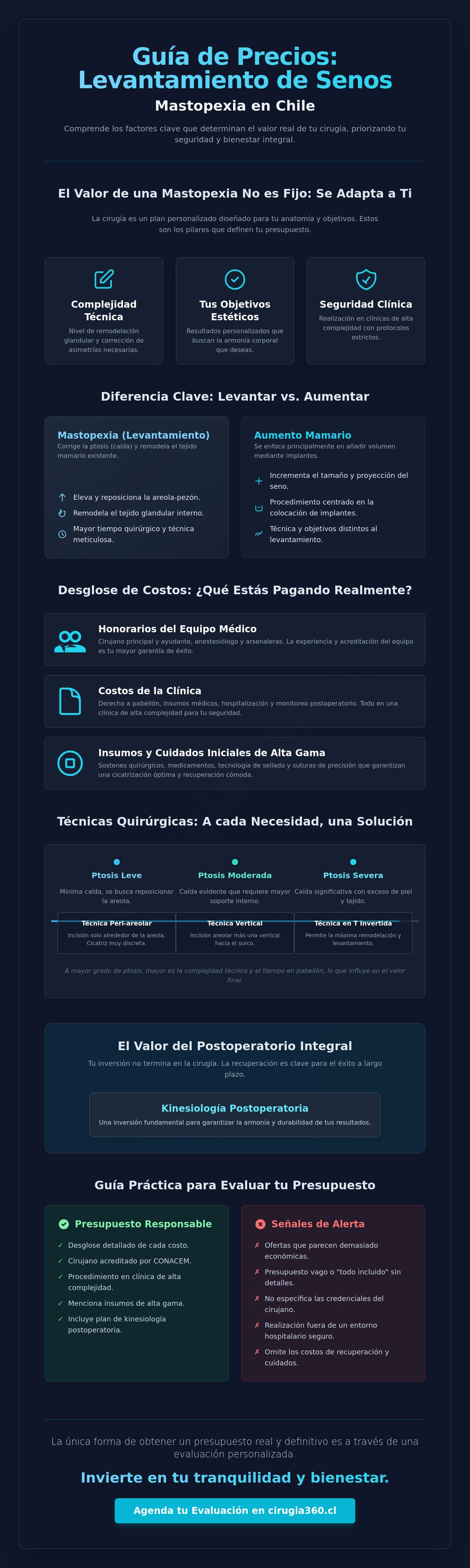 Levantamiento de senos precio chile