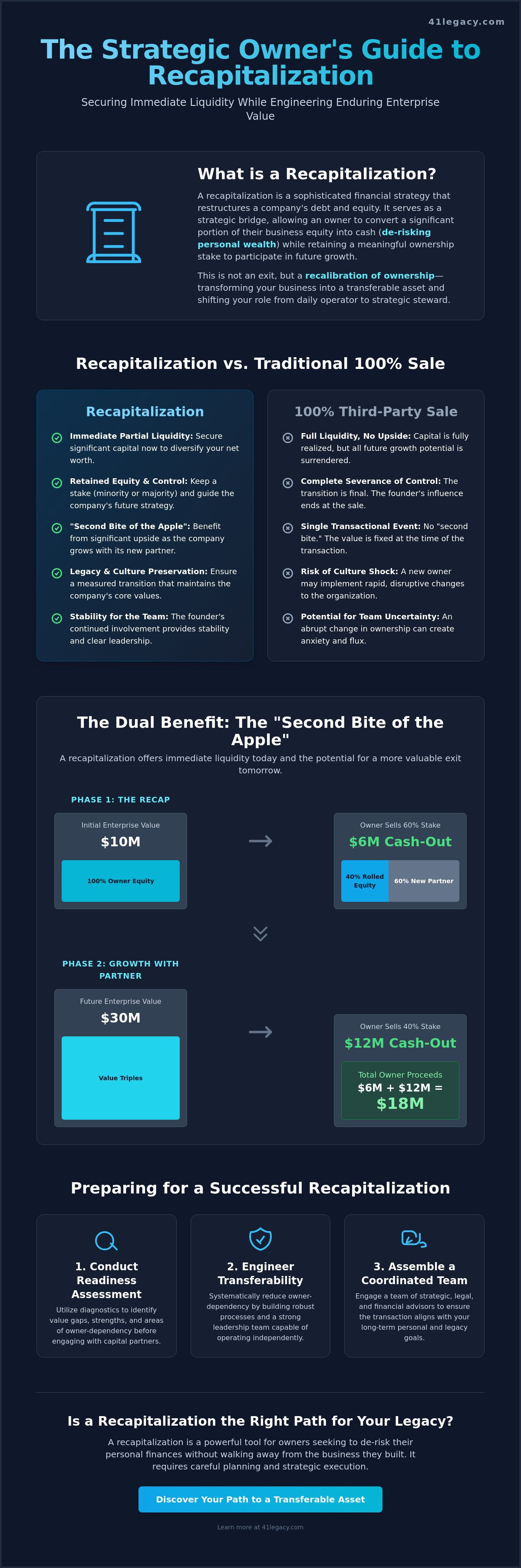 What is a recapitalization exit strategy