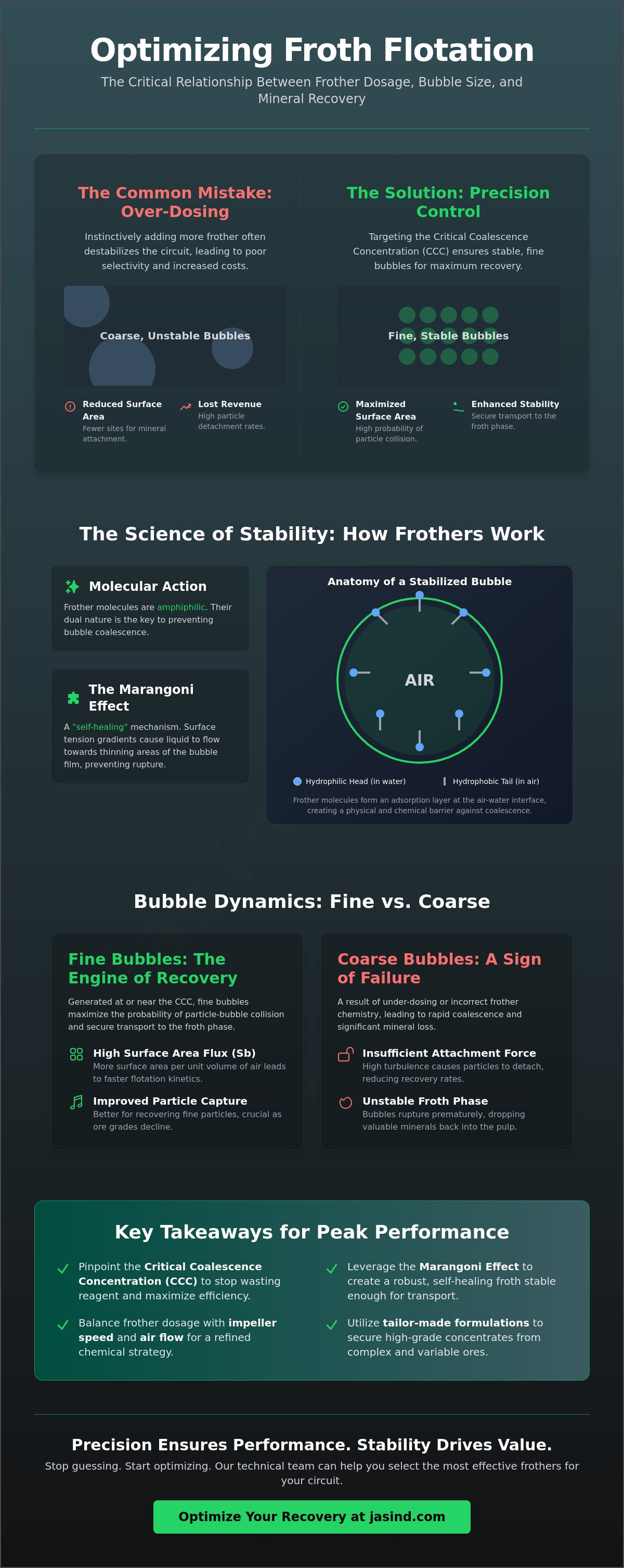 Impact of frother dosage on bubble size