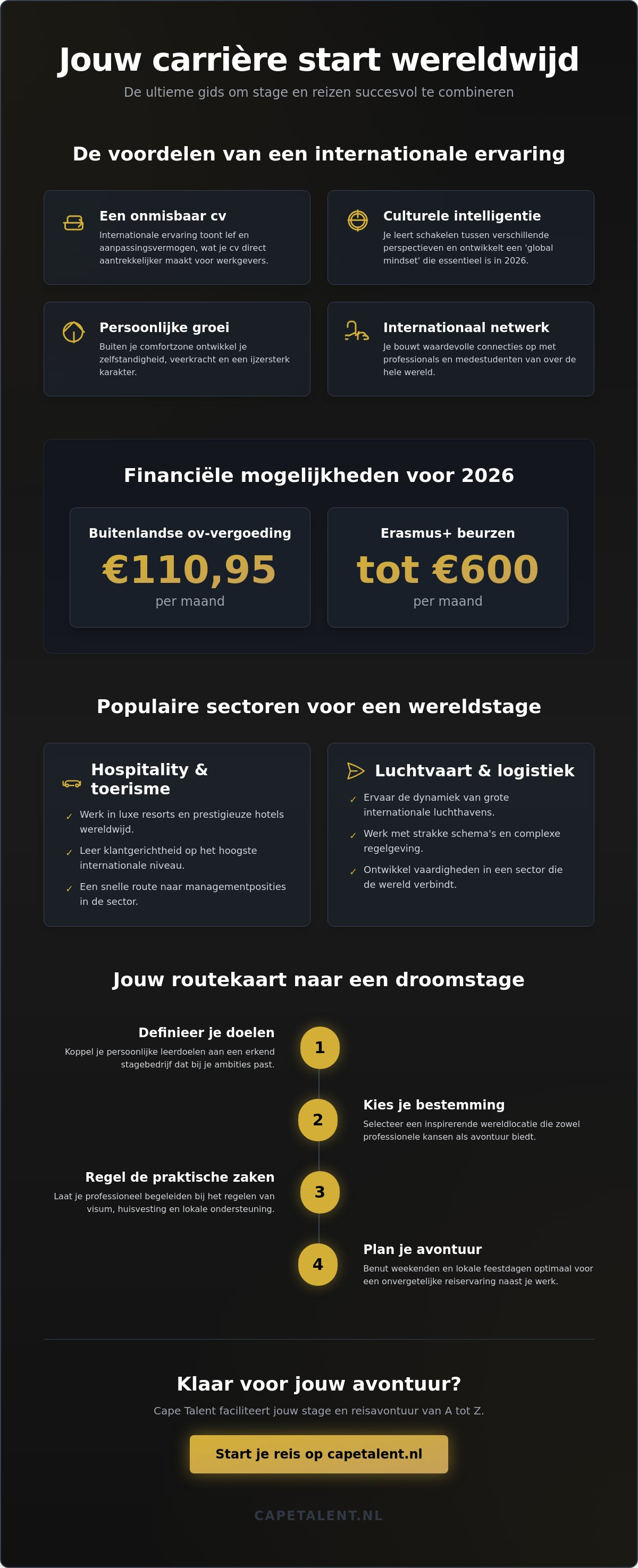 Stage lopen en reizen combineren