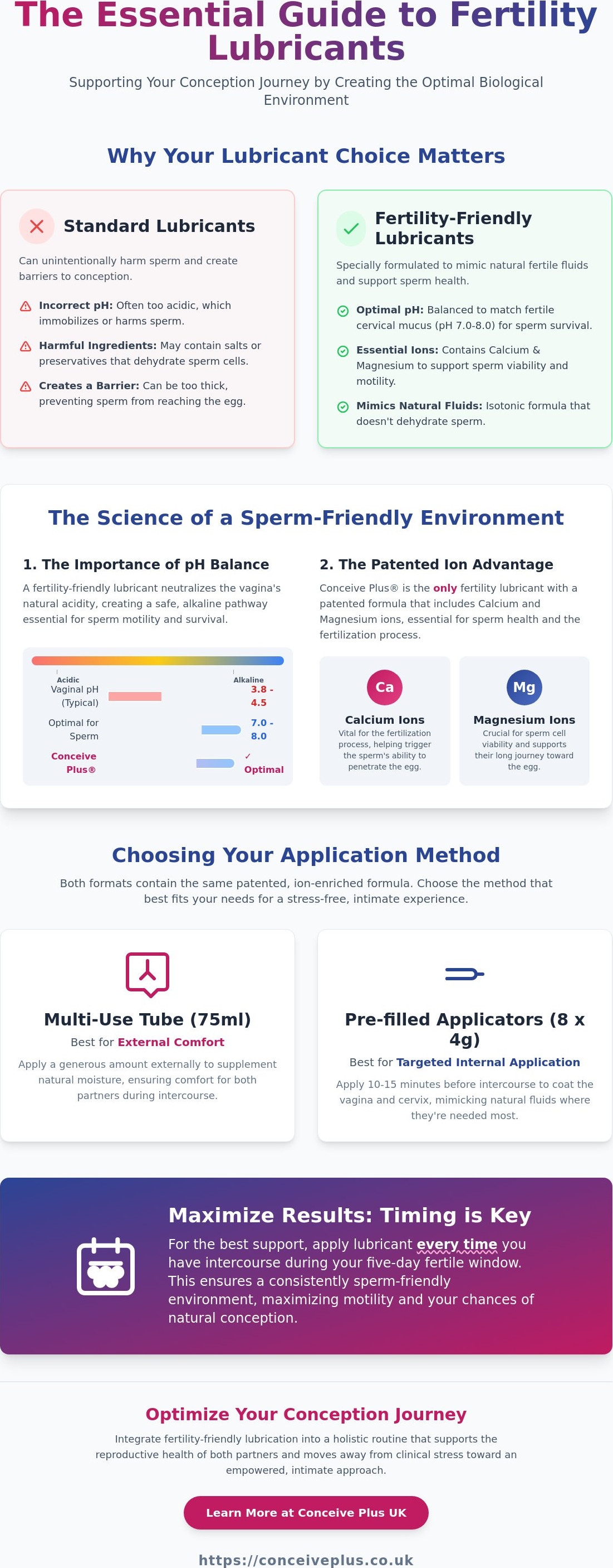 How to use fertility lubricant