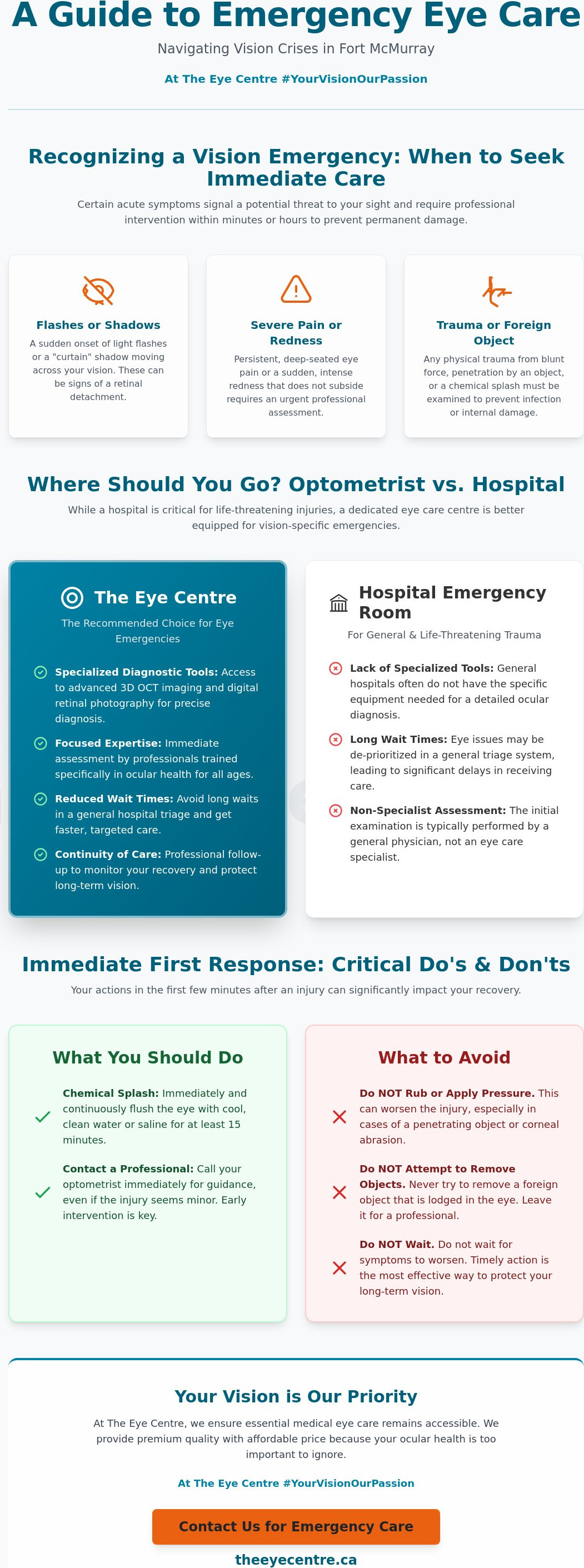 Emergency eye care Fort McMurray
