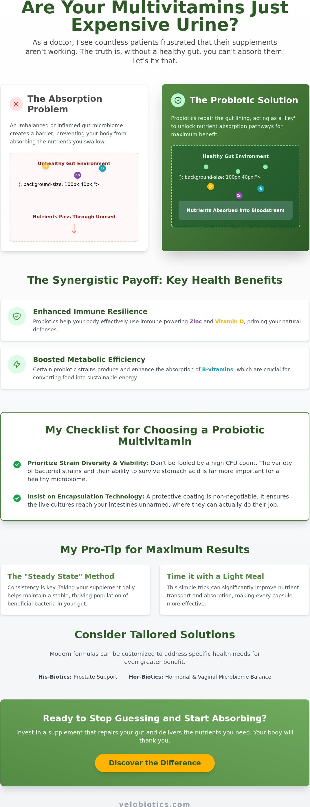 Benefits of probiotic multivitamins