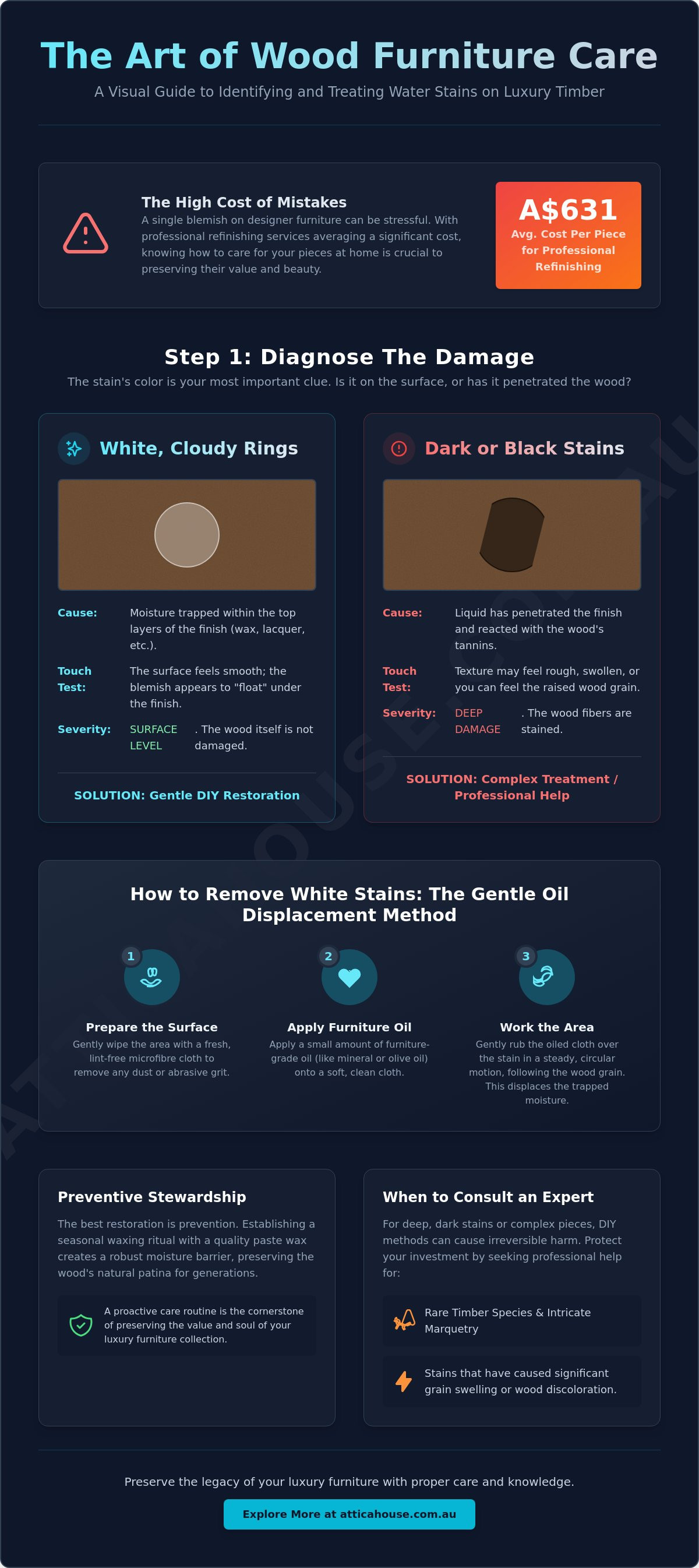 Caring for designer wood furniture