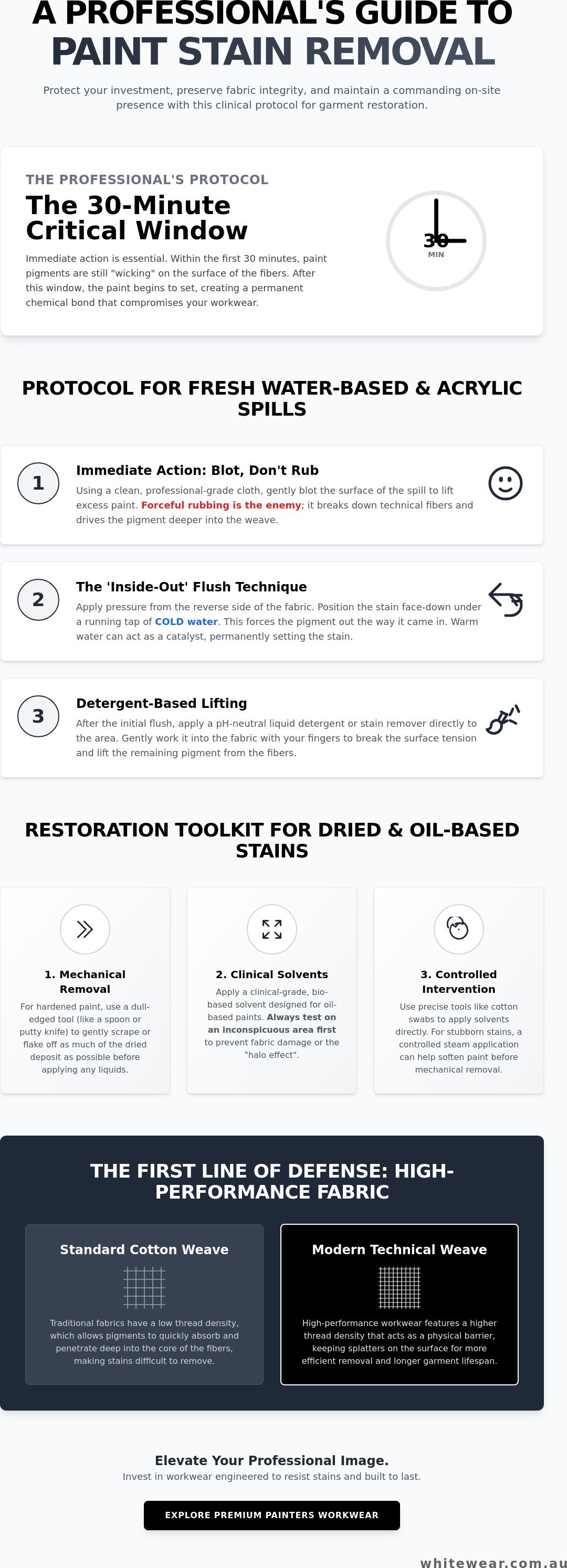 How to remove paint from workwear
