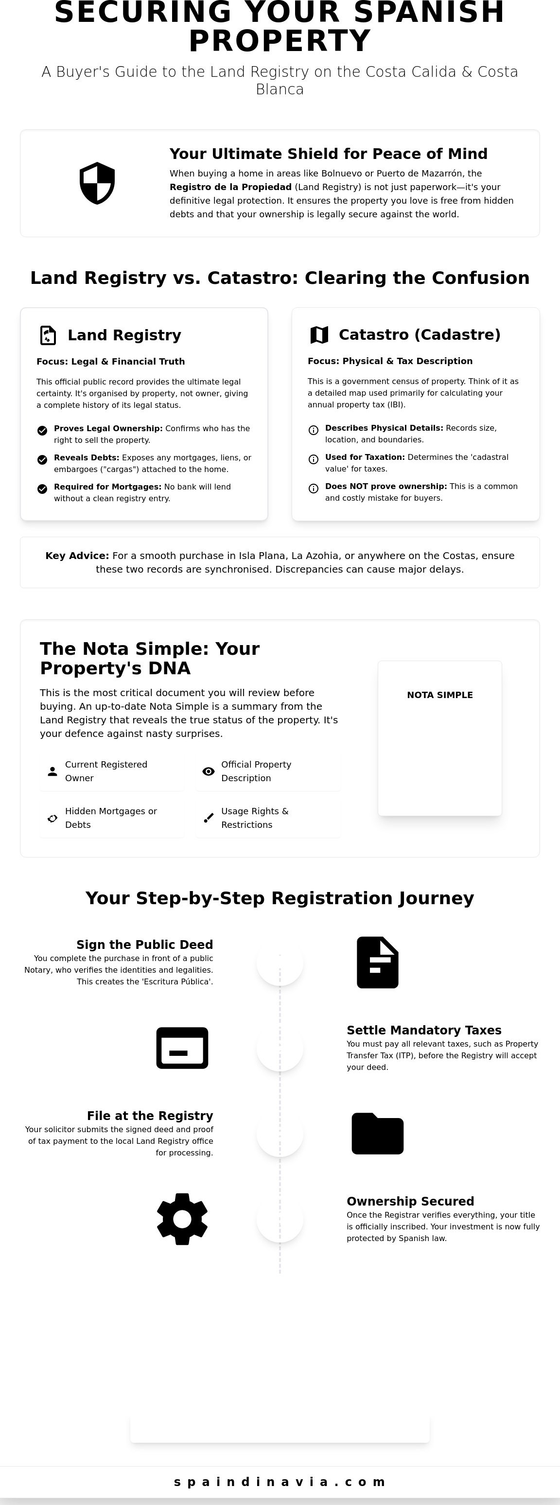 What is the spanish land registry (registro de la propiedad)