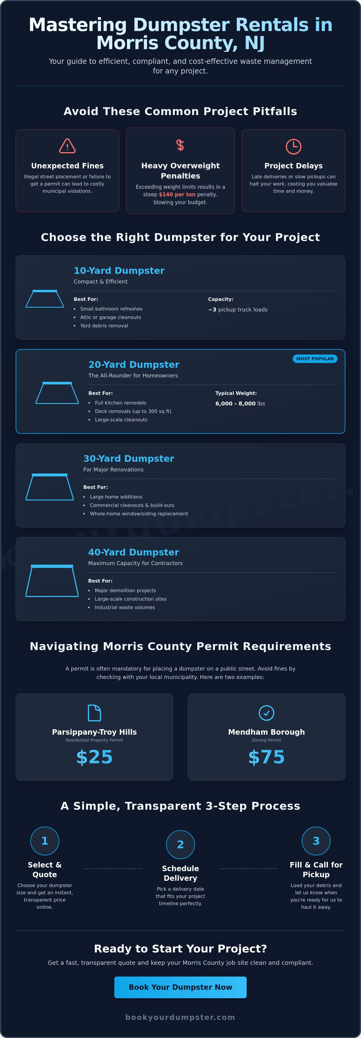 Roll off dumpster rental morris county nj