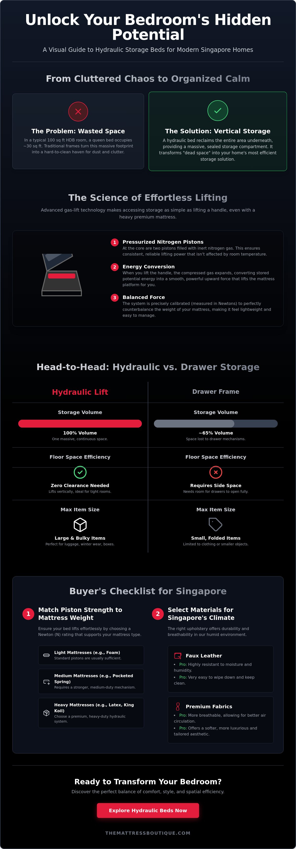 Hydraulic storage bed singapore