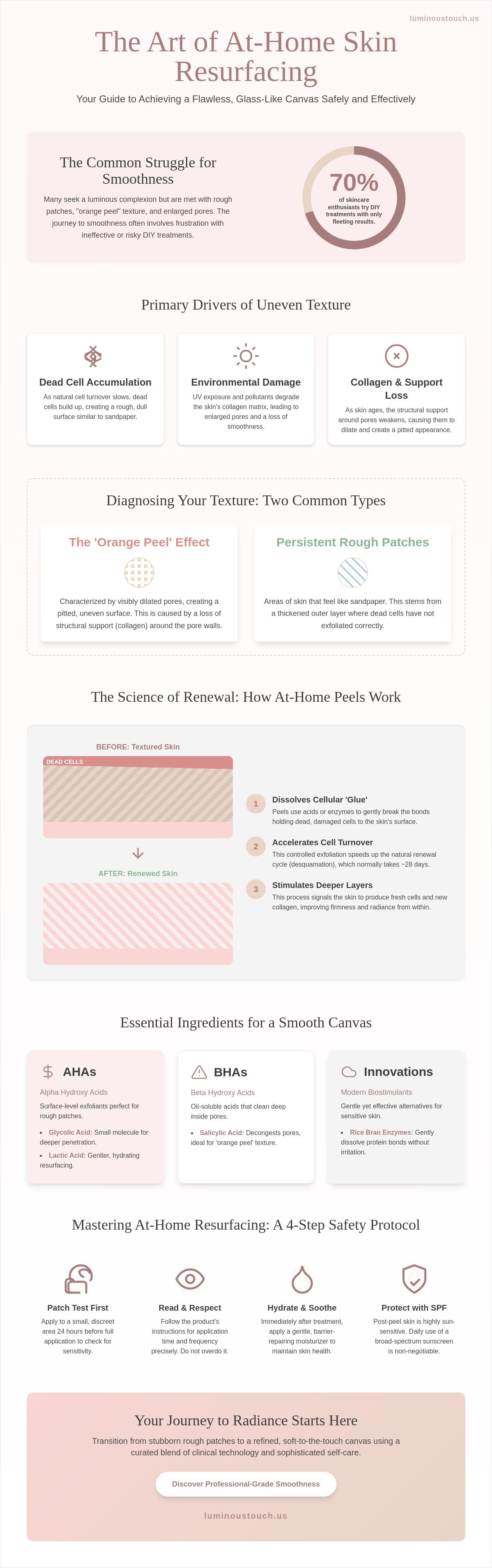 At home chemical peel for textured skin