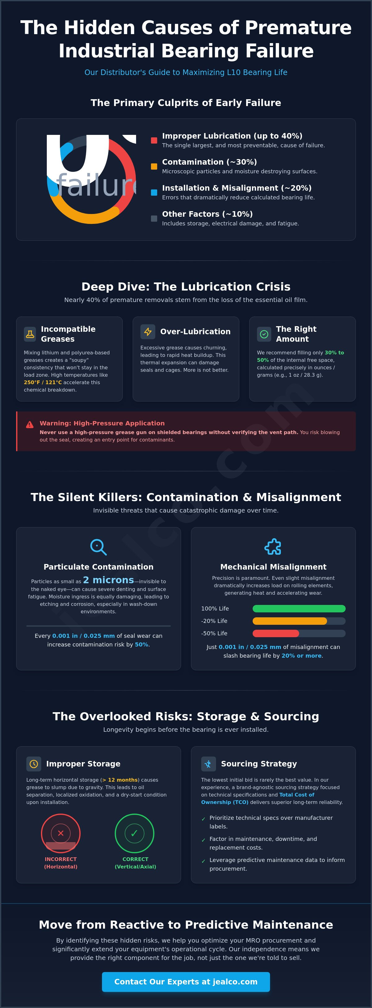 Causes of premature industrial bearing failure