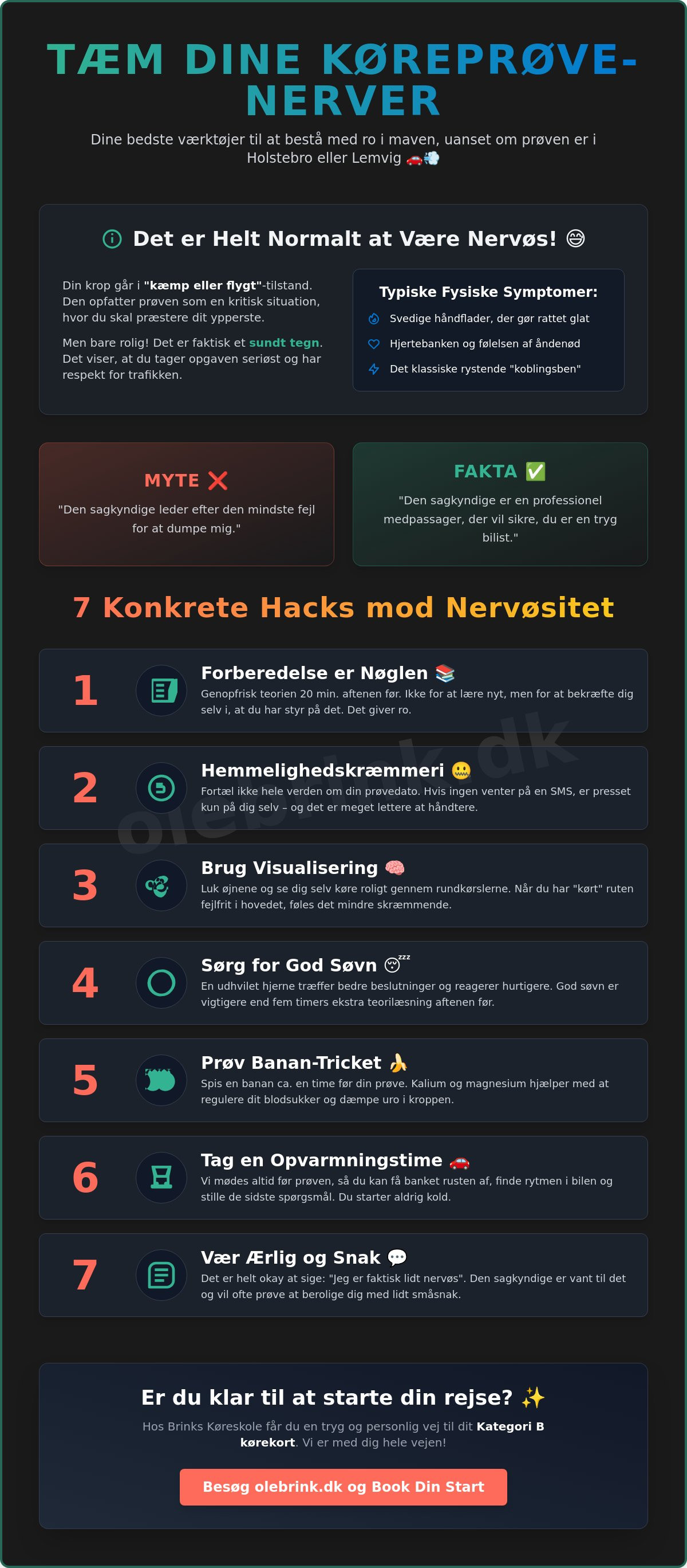 Nervøs inden køreprøve