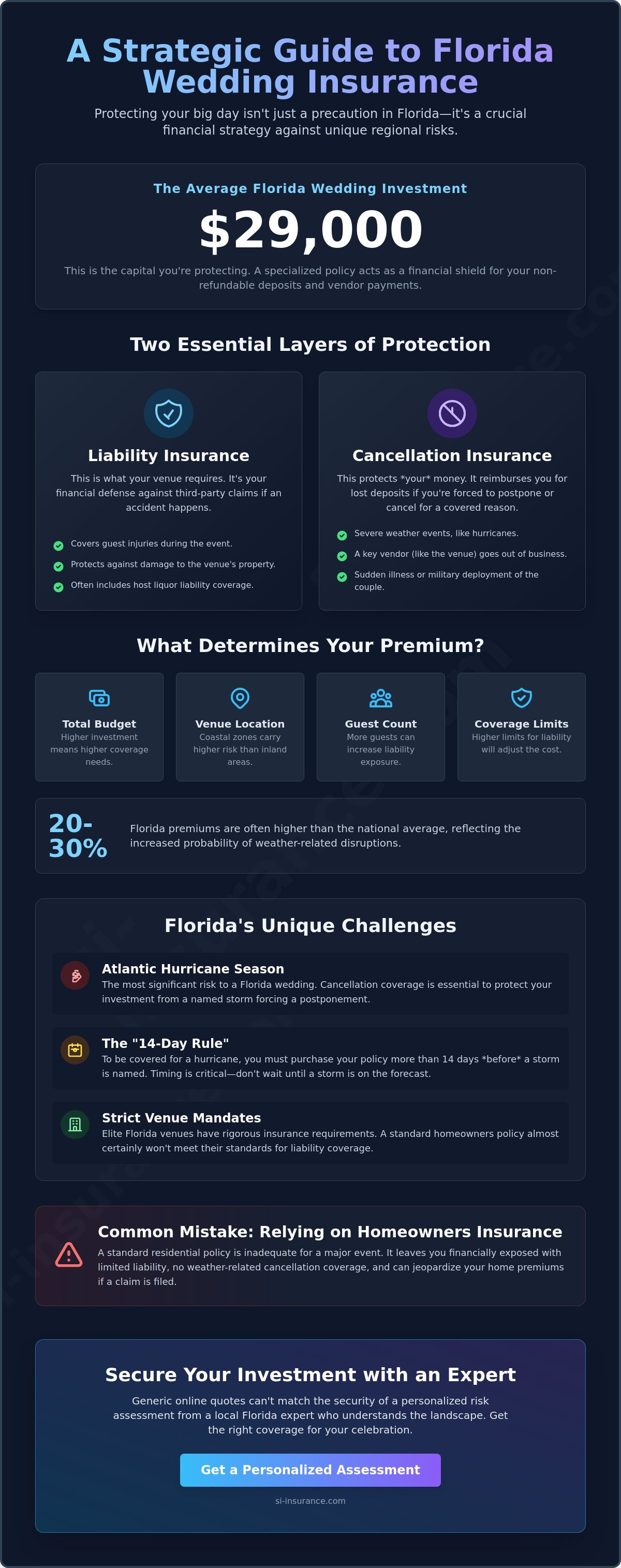 Wedding insurance Florida cost