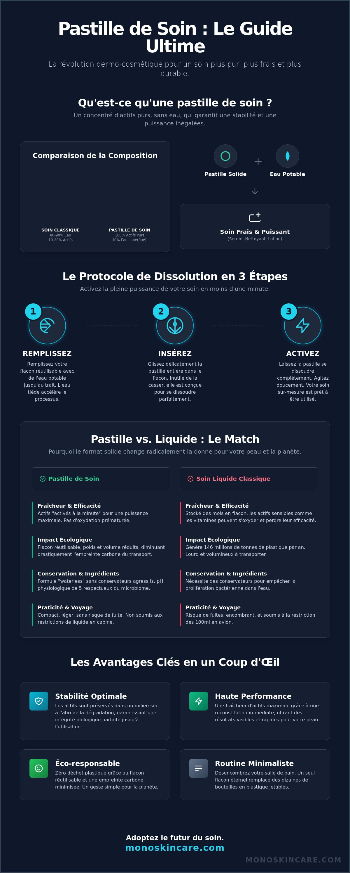 Comment utiliser une pastille de soin