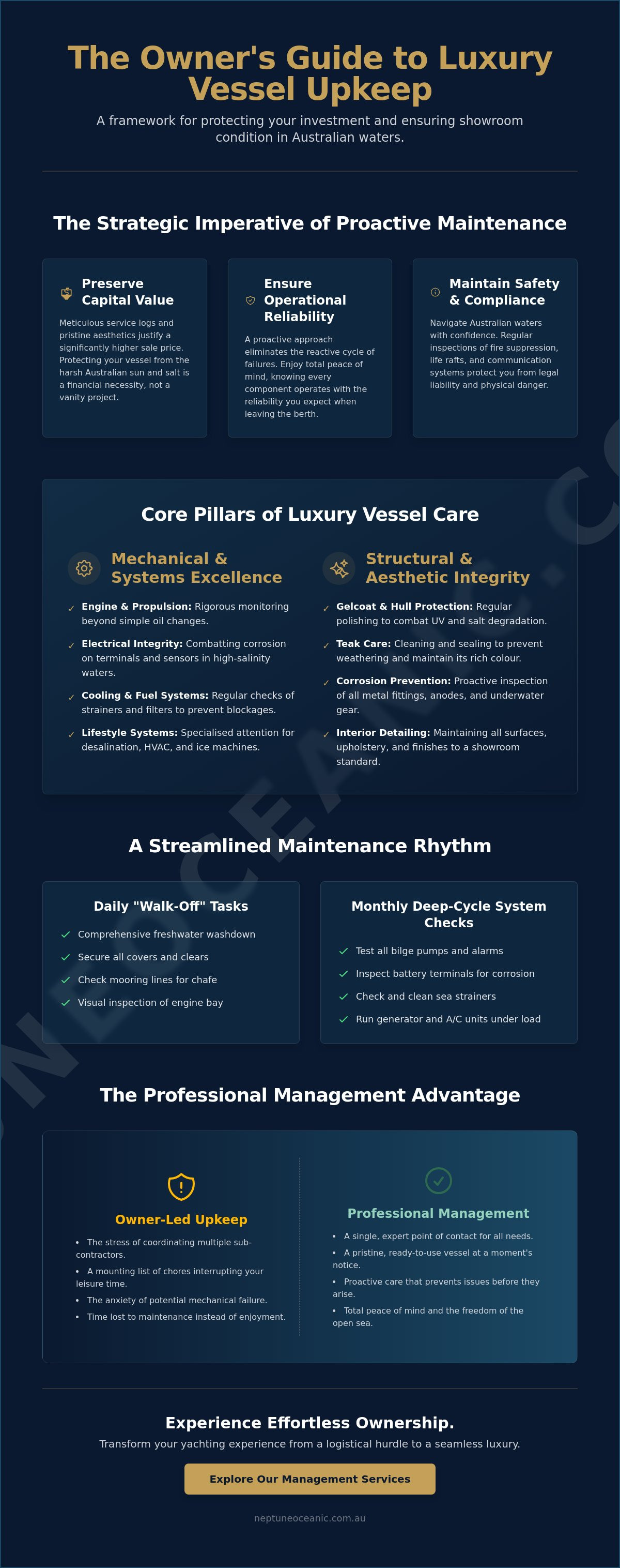 Regular yacht maintenance