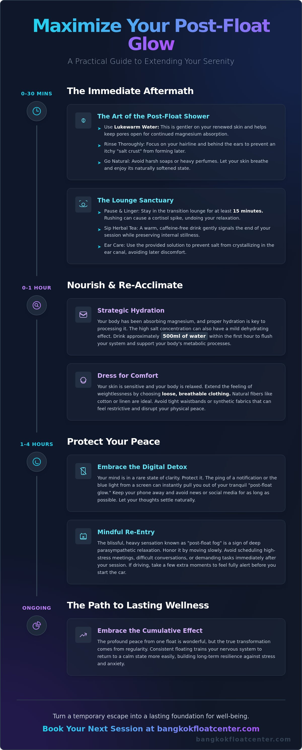 What to do after float therapy