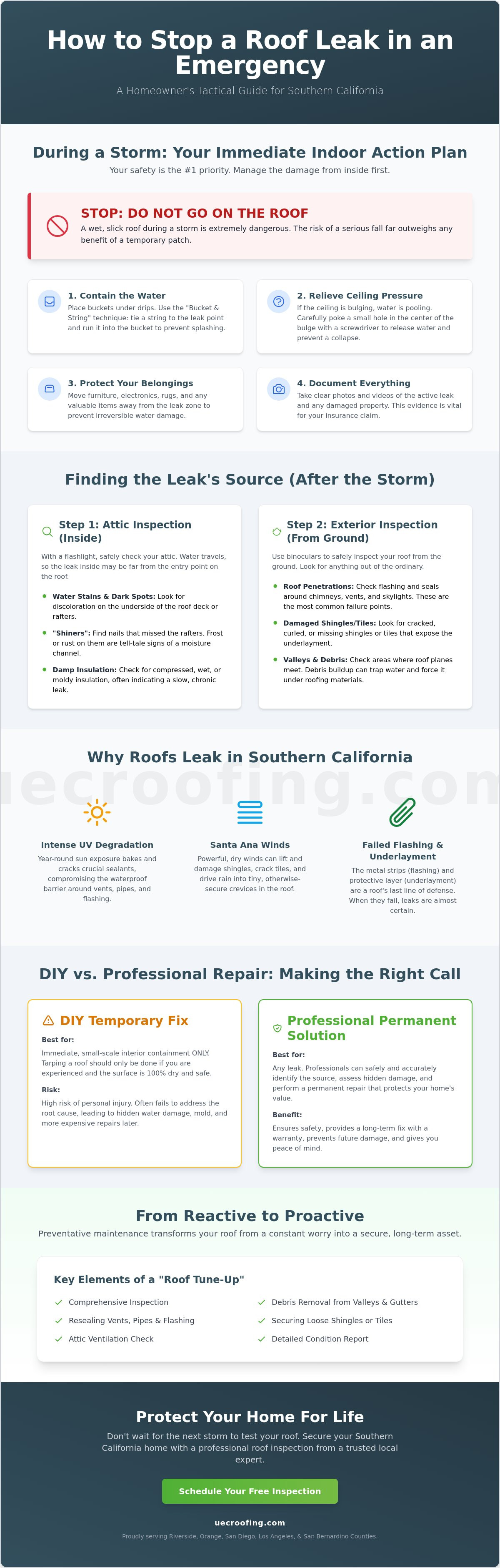 How to stop roof from leaking