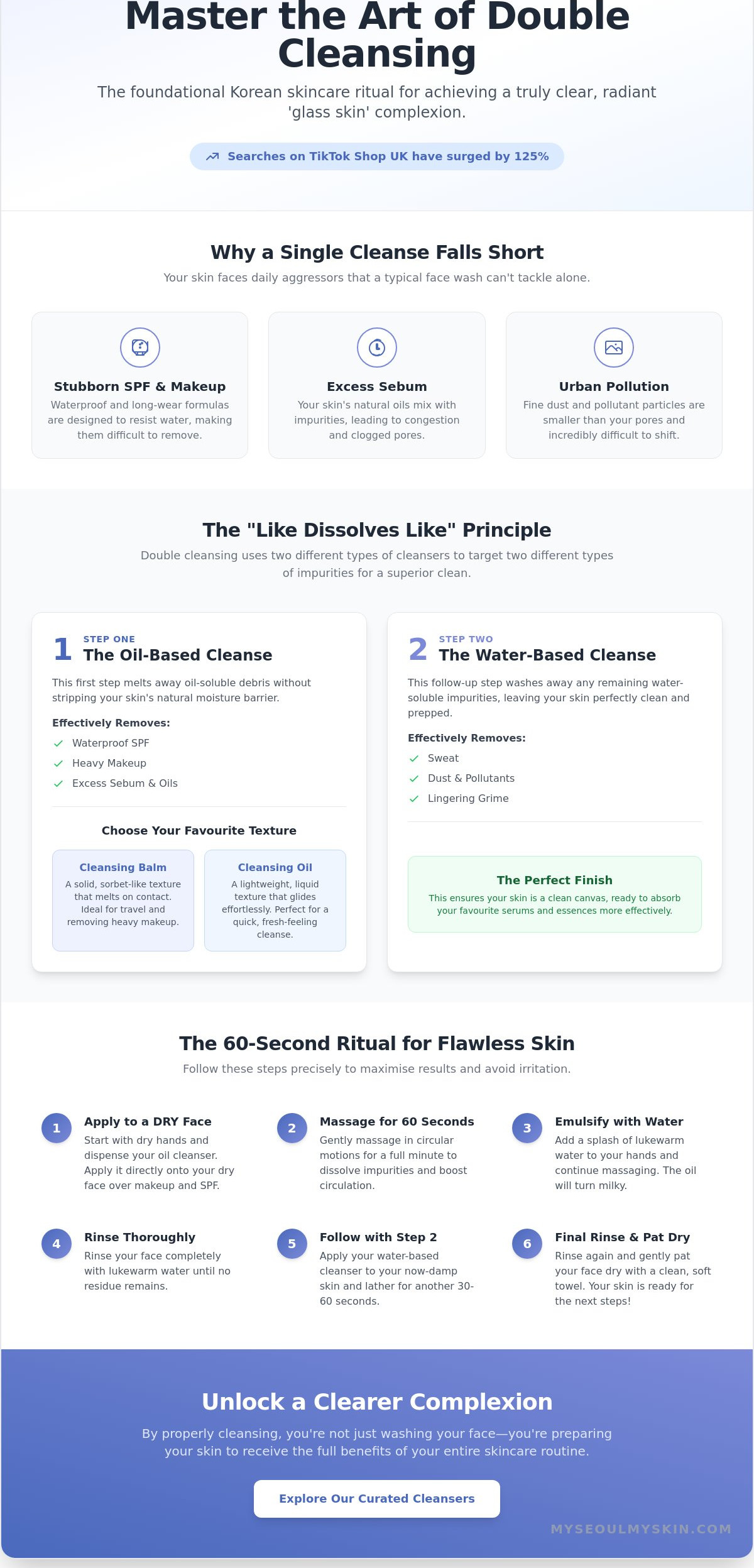 Double cleansing Korean skincare