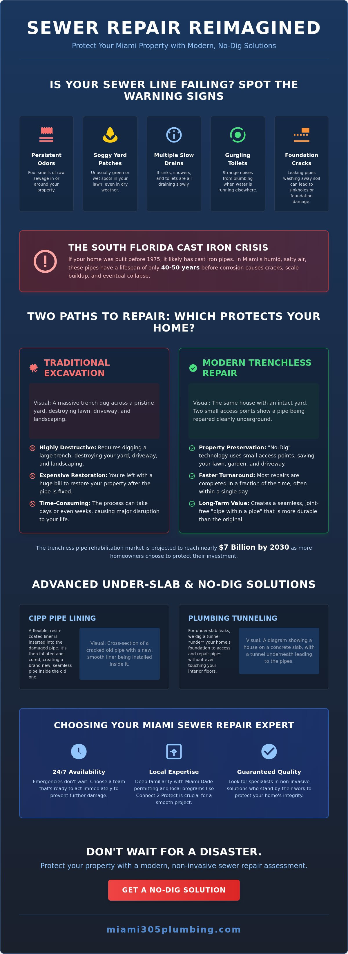 Sewer line repair miami