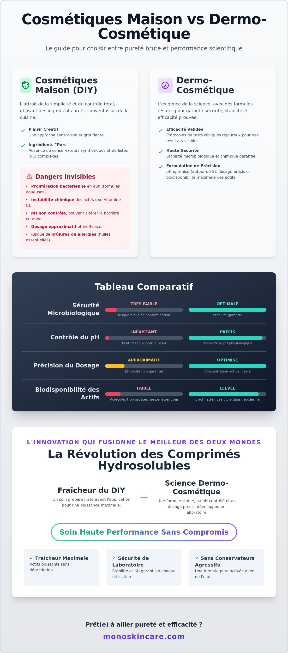 Cosmétiques maison vs dermo-cosmétique