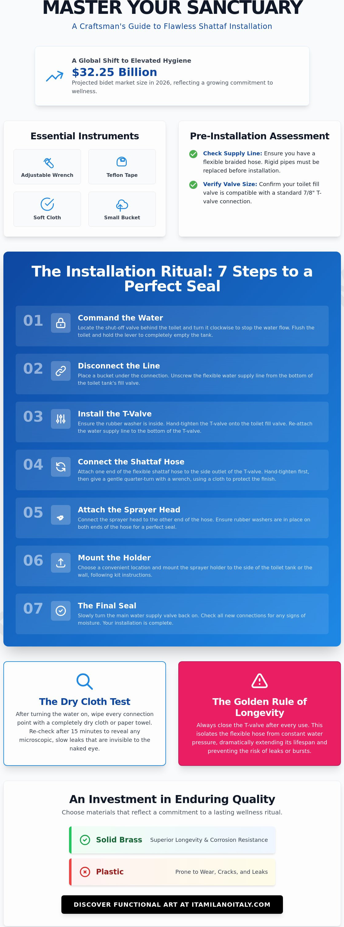 How to install a handheld bidet sprayer