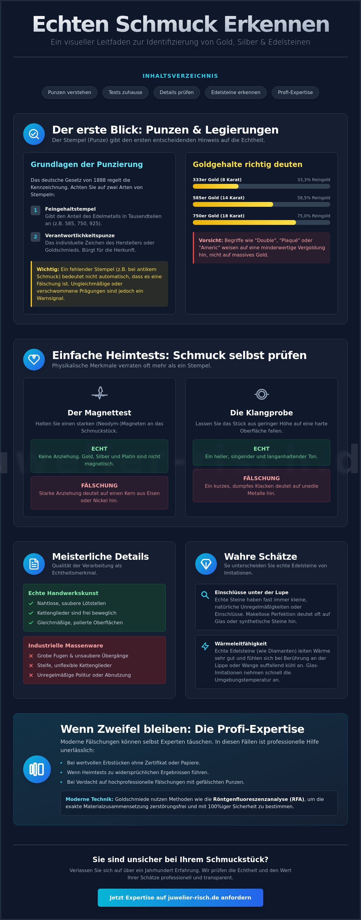 Wie erkenne ich echten schmuck