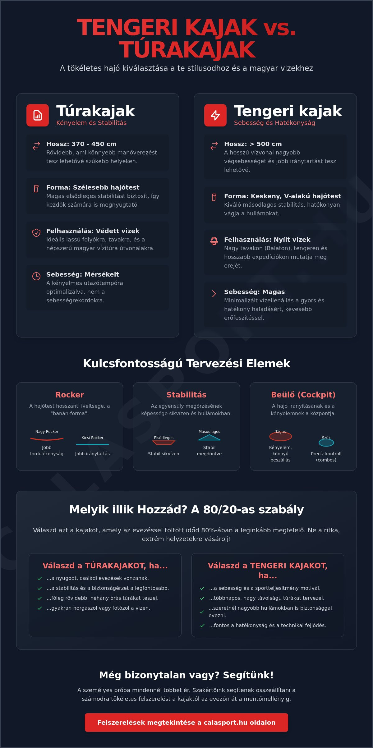 Tengeri kajak vs túrakajak