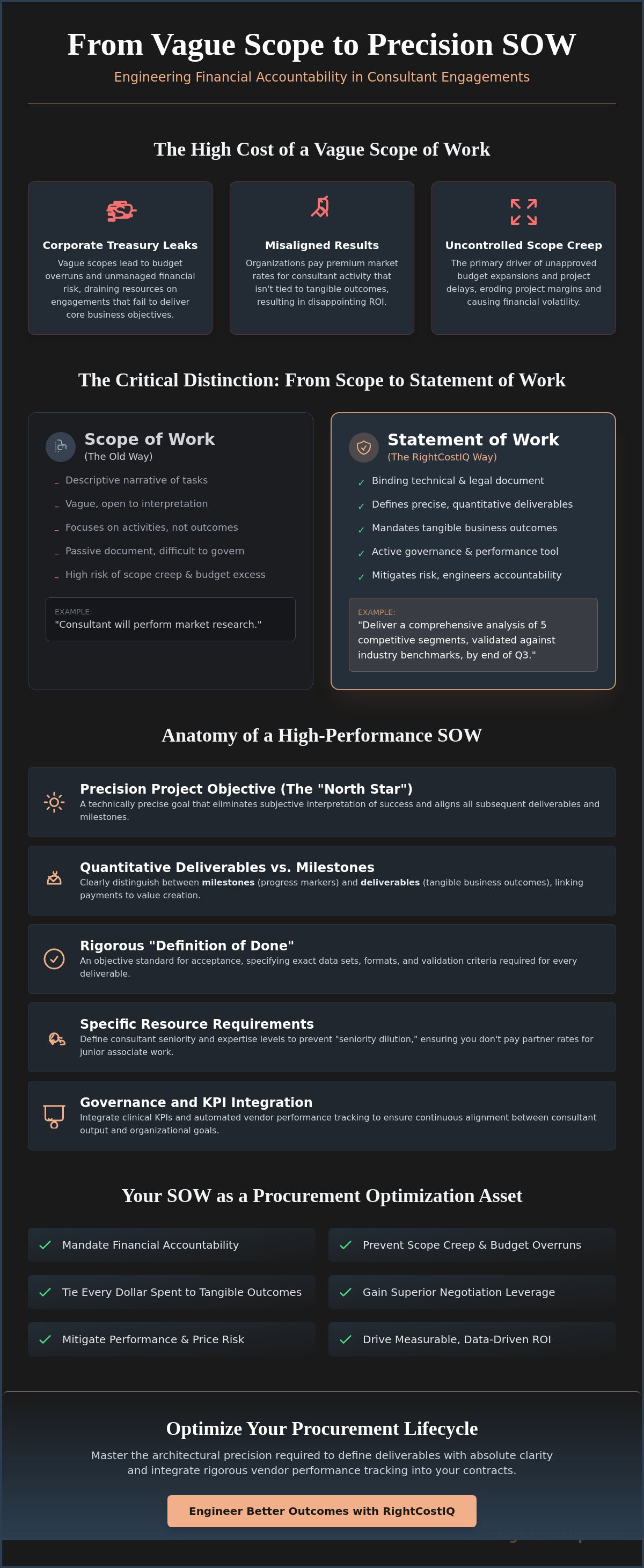 Writing a statement of work for consultants