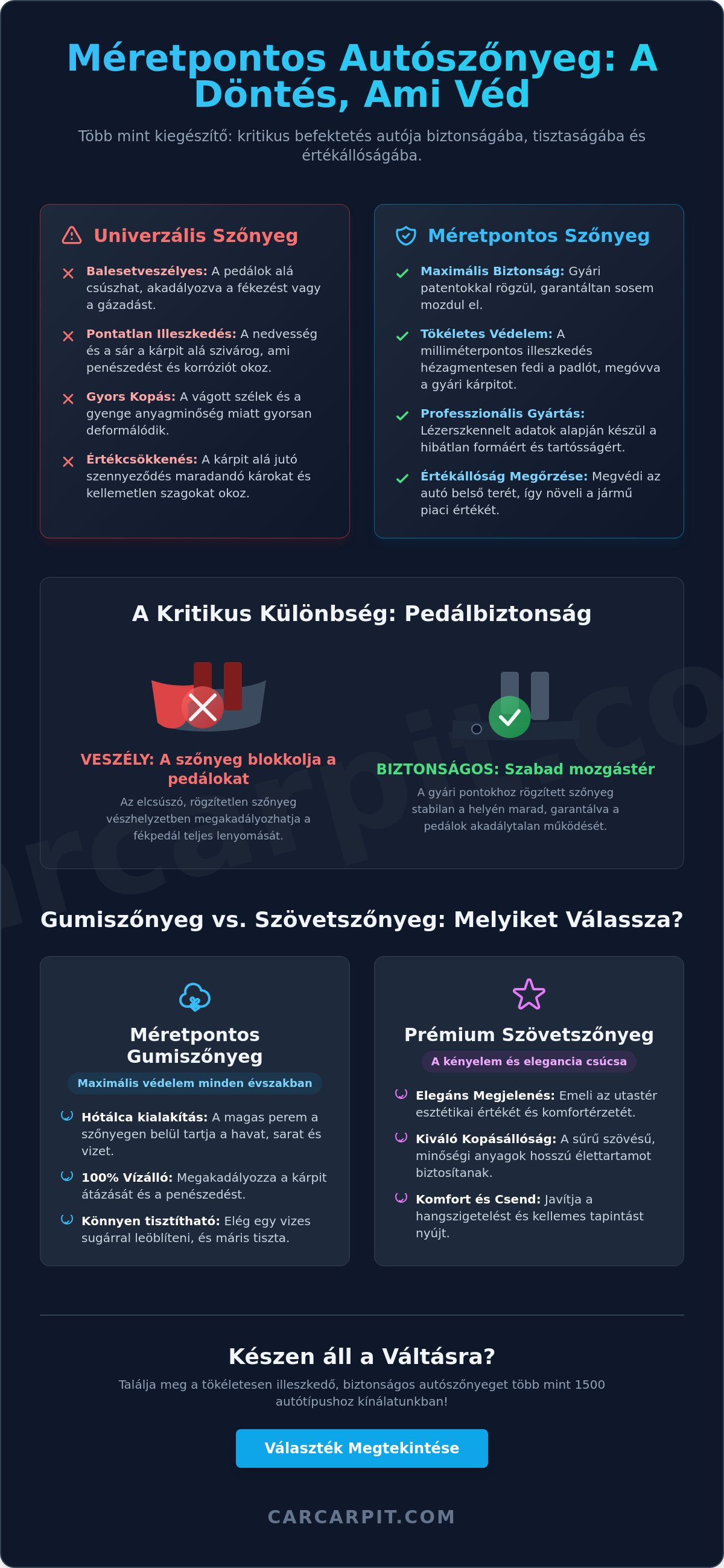 Méretpontos autószőnyeg