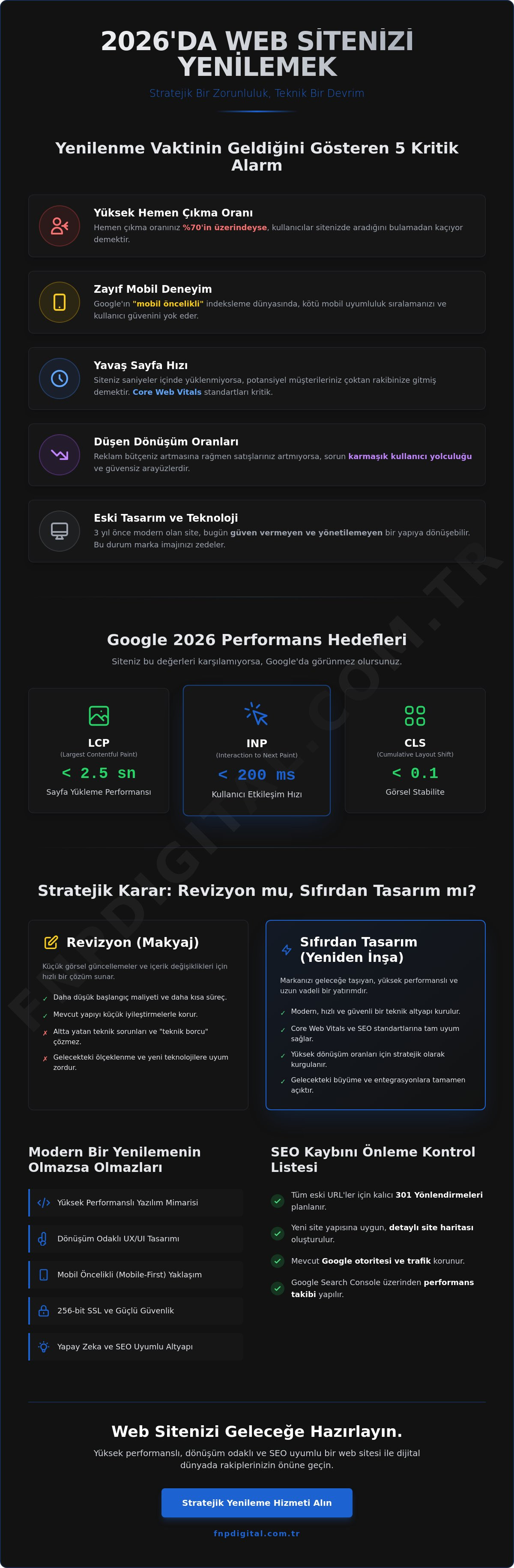 Web sitesi yenileme hizmeti