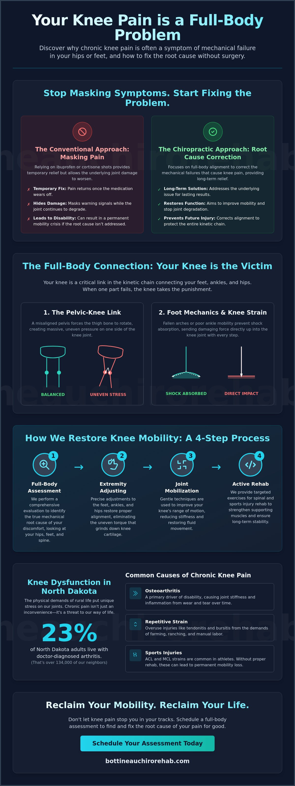 Knee pain chiropractor North Dakota