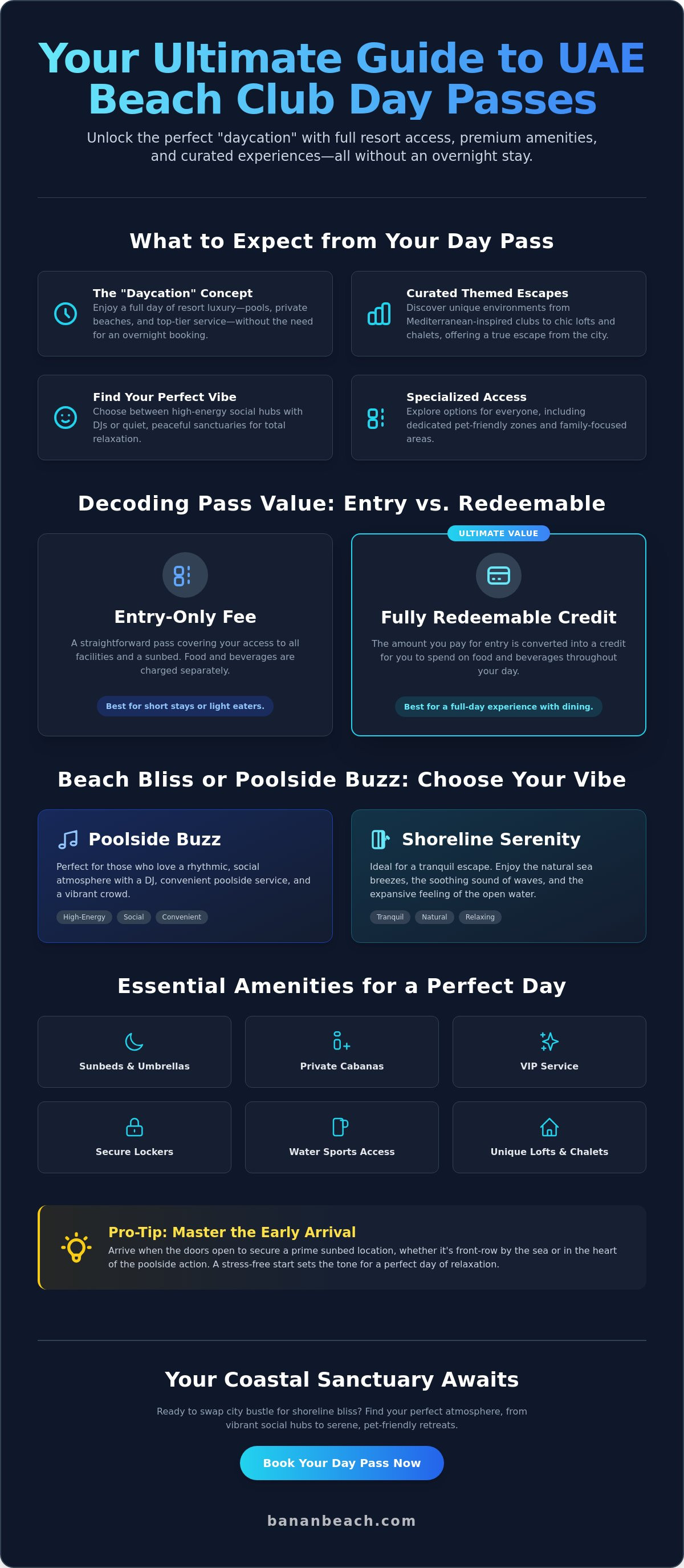 Beach club day pass UAE