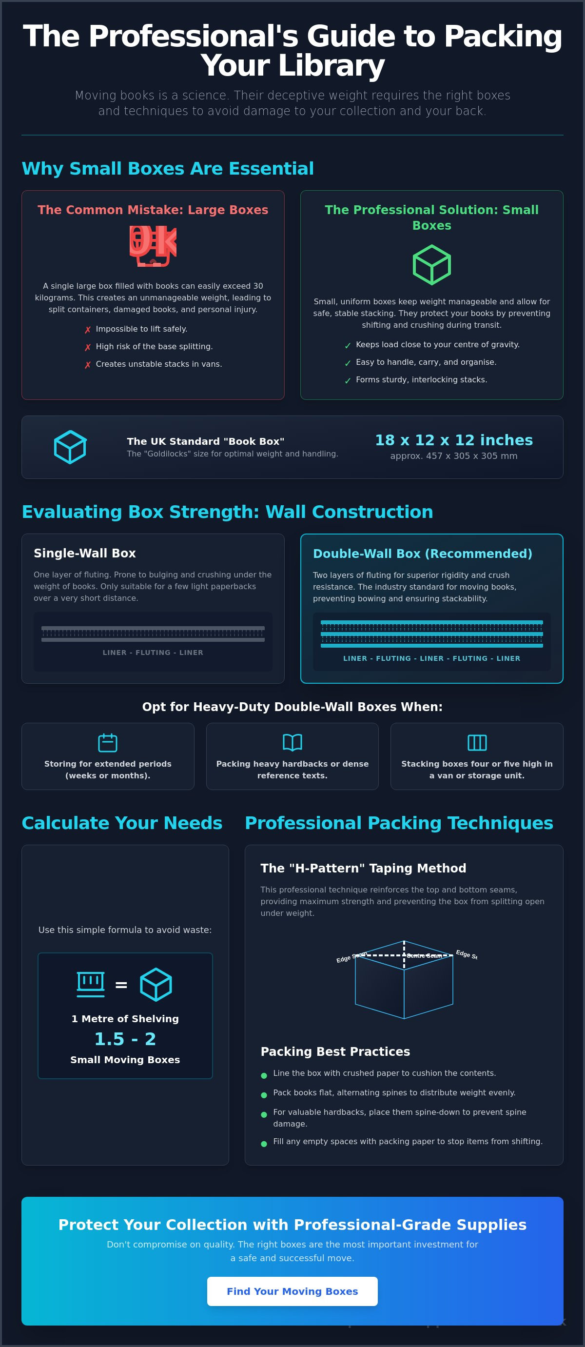 Small moving boxes for books