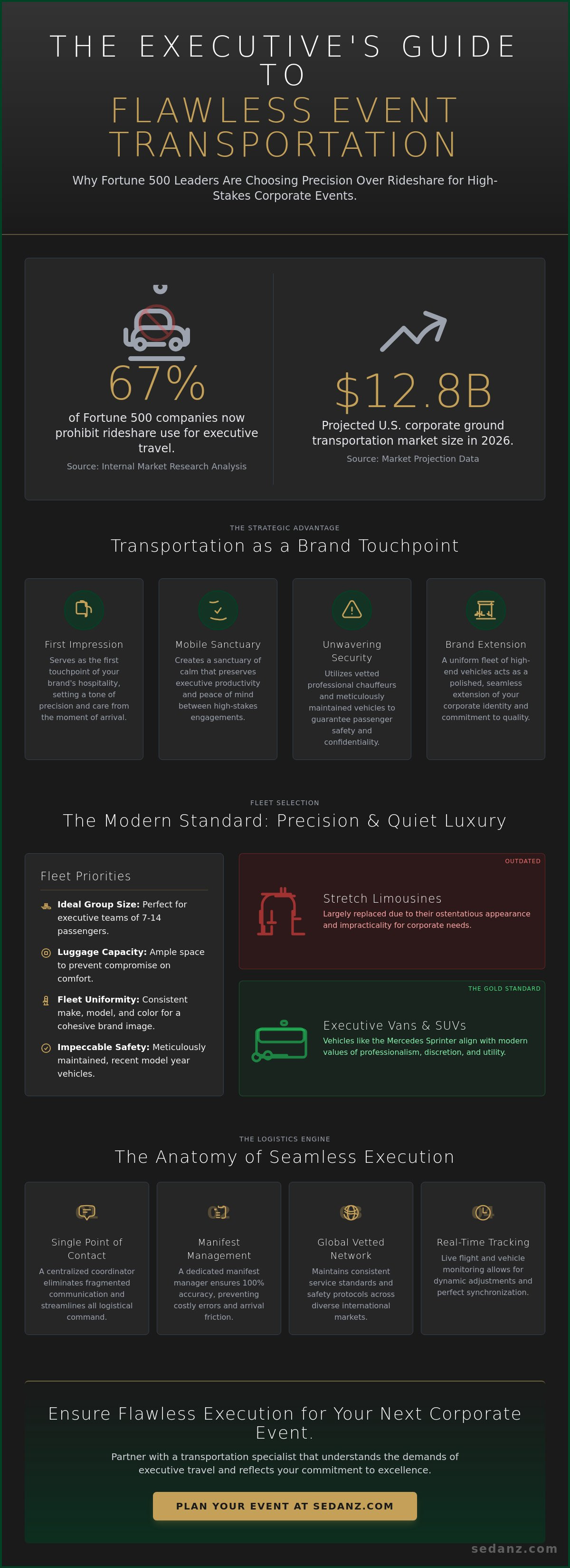 Group transportation for corporate events