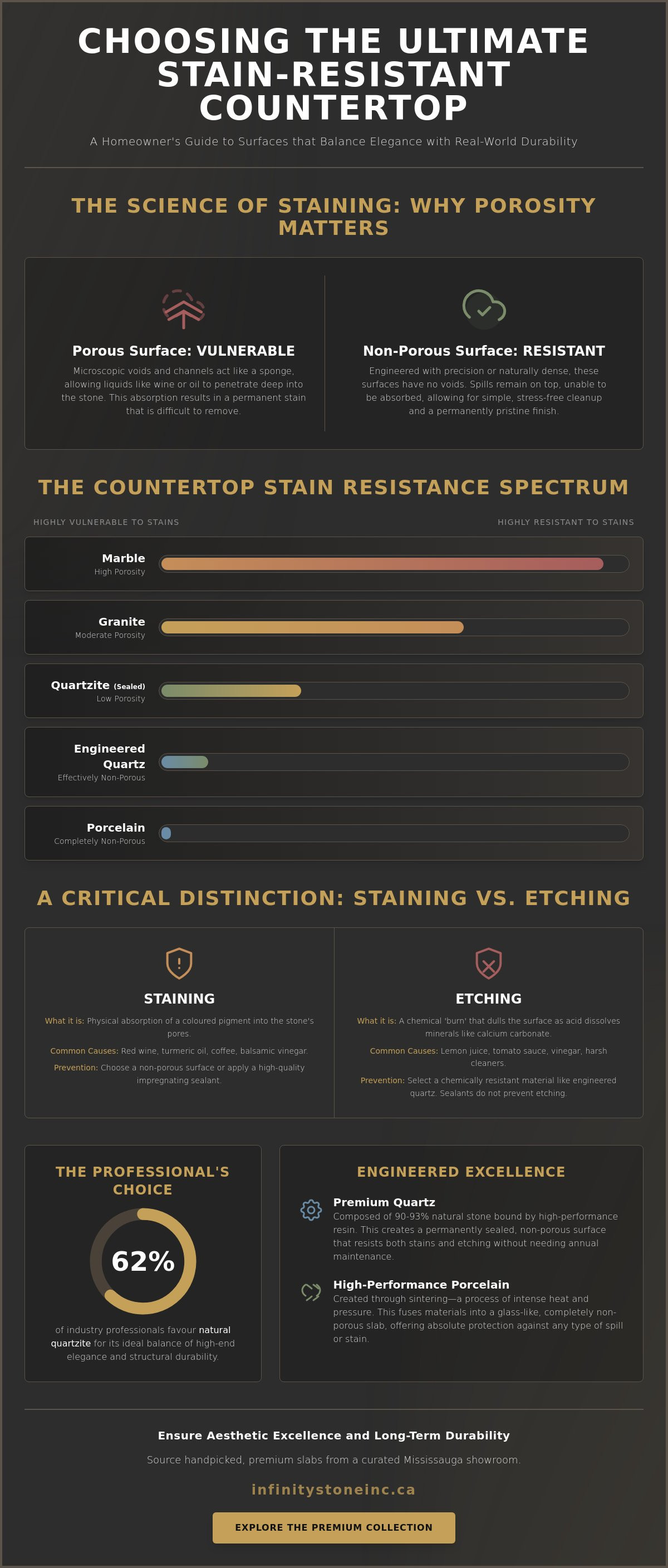 Best countertop material that doesn't stain