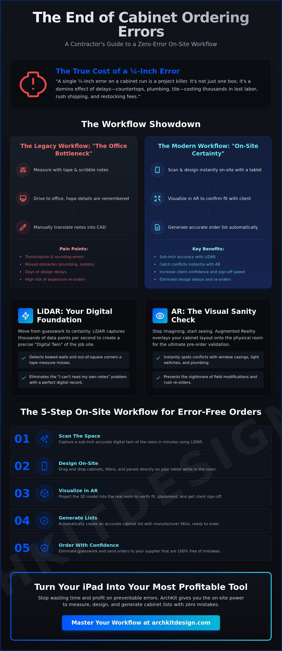 Software to prevent cabinet ordering mistakes