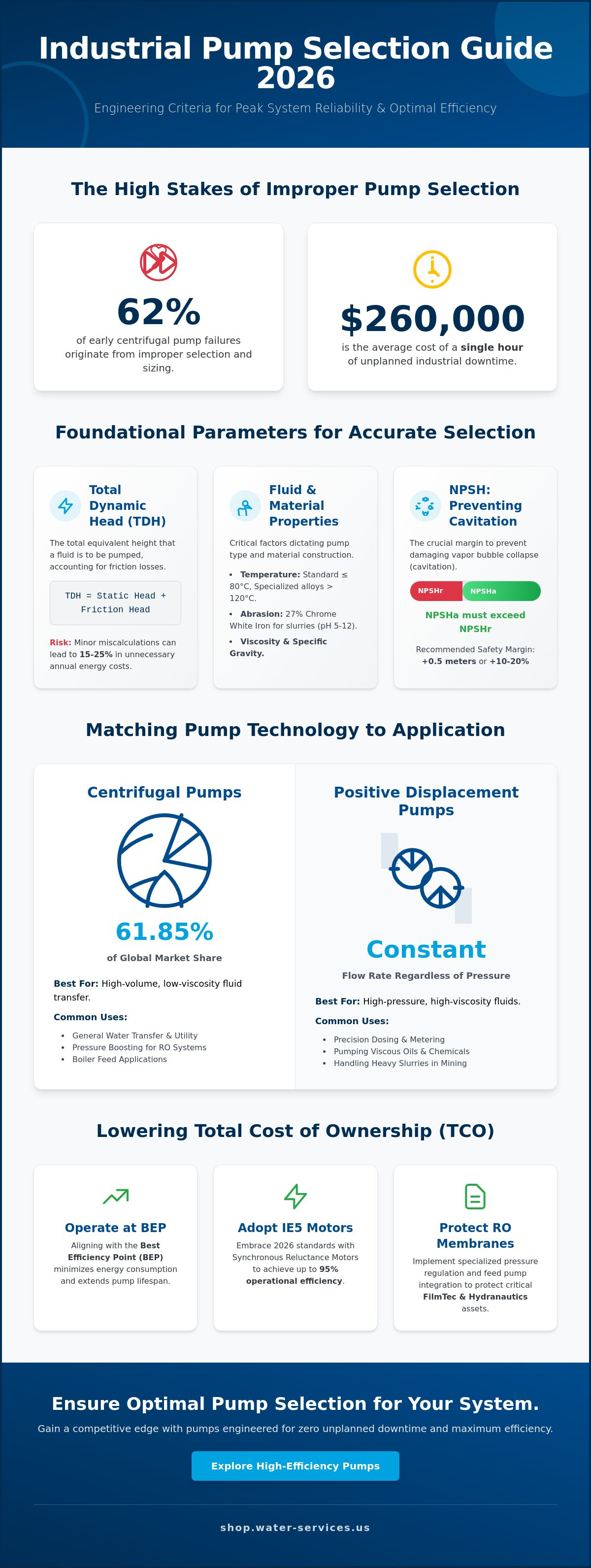 Industrial pump selection guide 2026