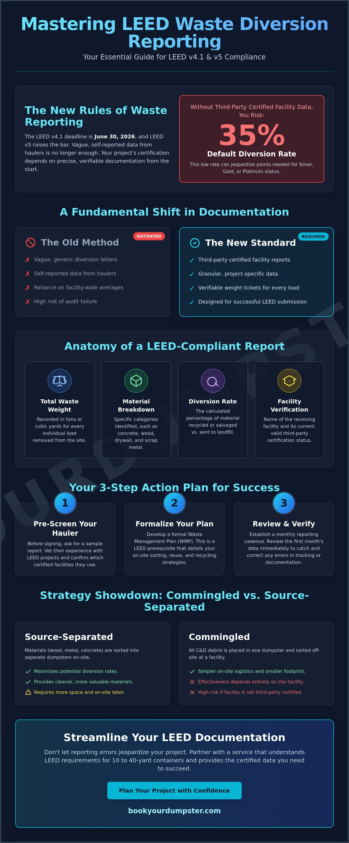 Requesting a waste diversion report for LEED