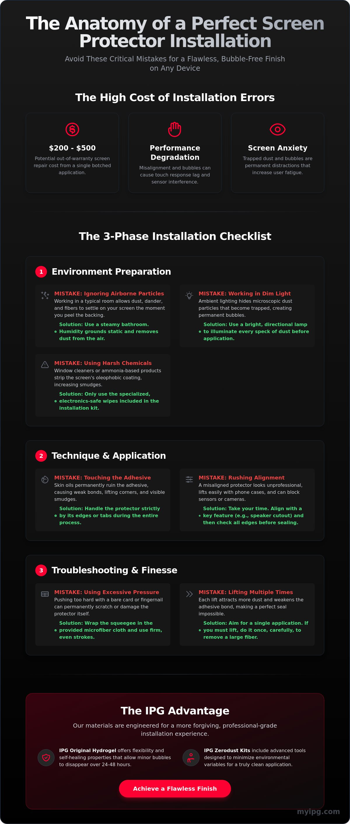 Screen protector installation mistakes to avoid