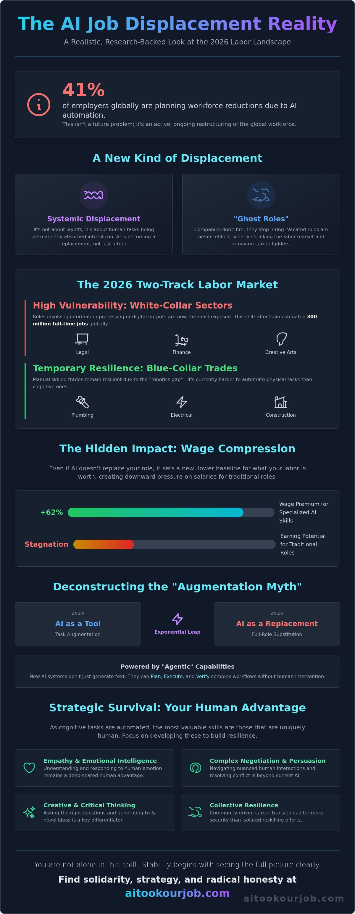 Global AI job displacement
