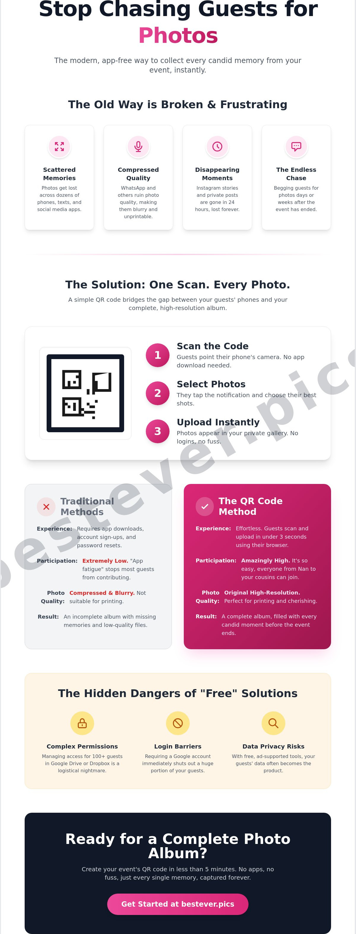 Qr code to send photos