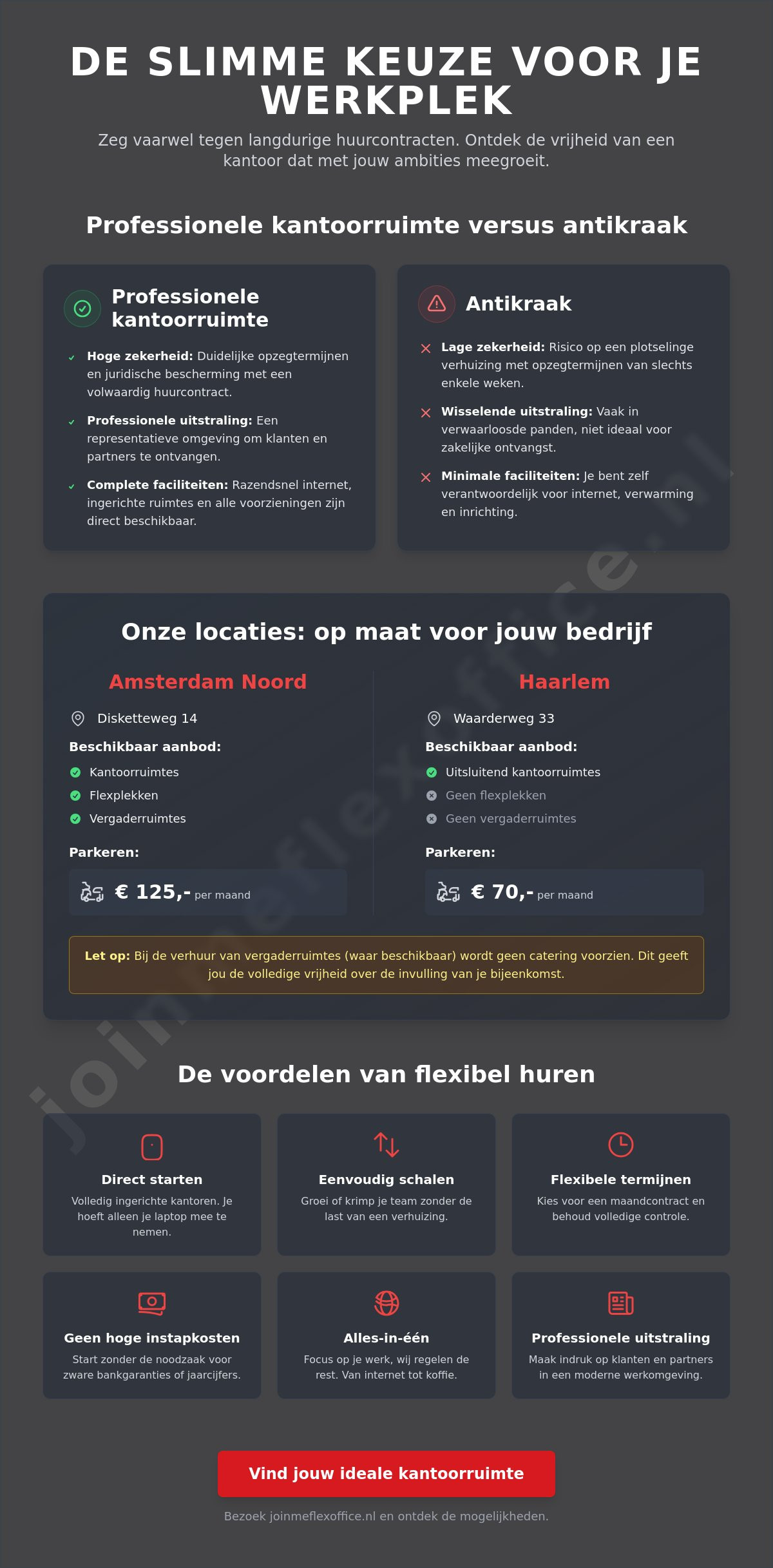 Tijdelijke kantoorruimte
