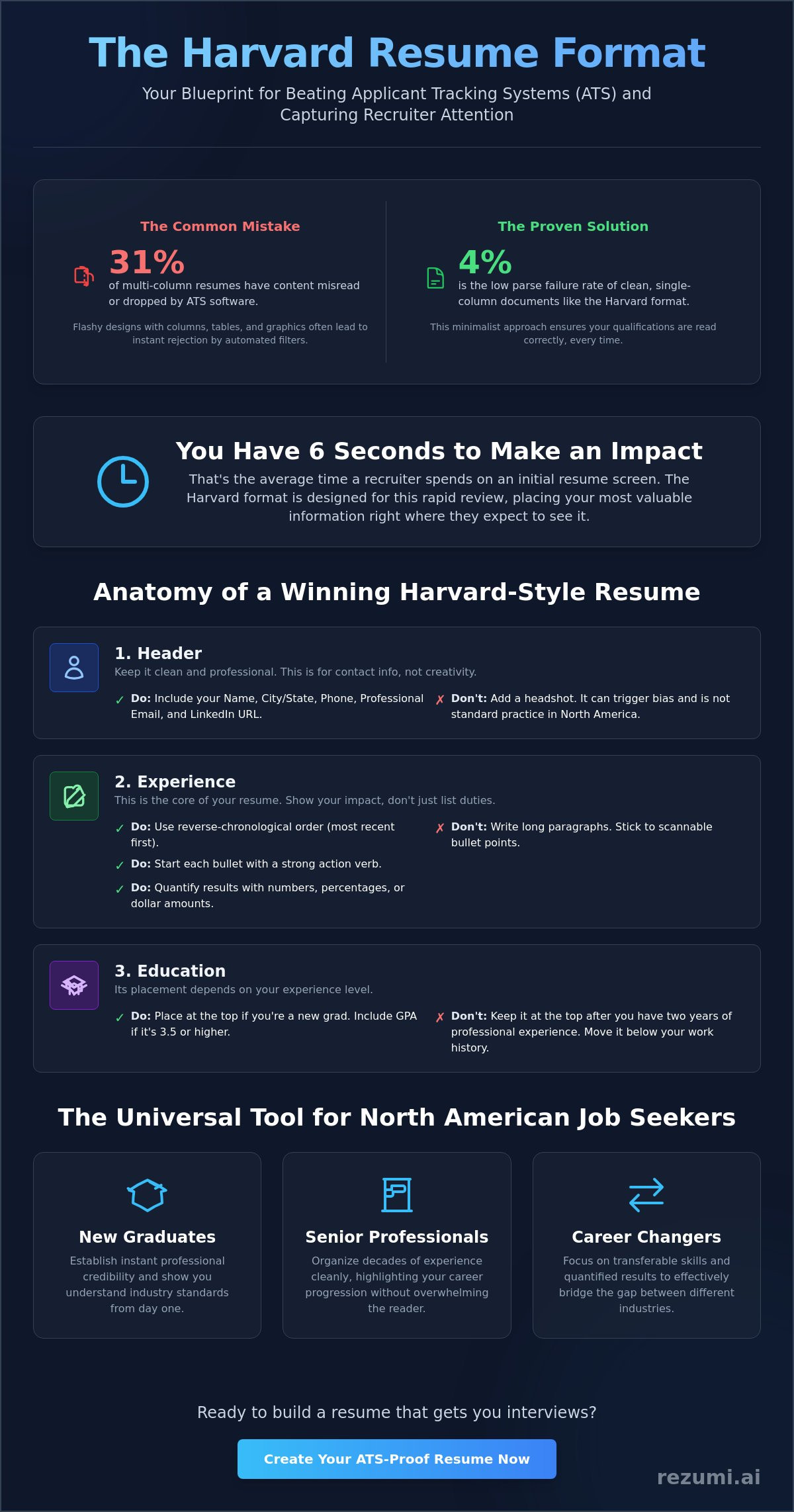 Harvard resume format