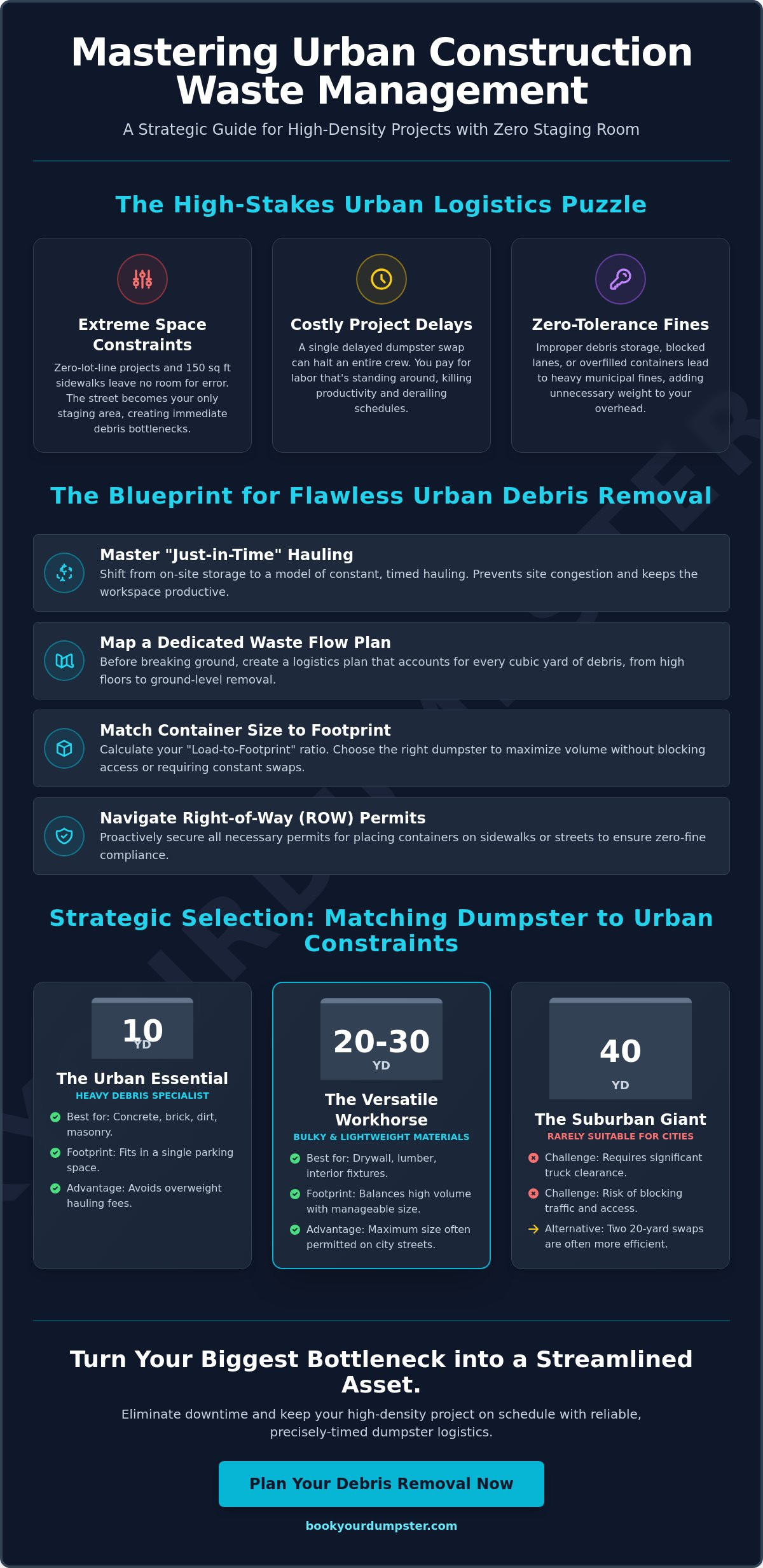 Waste management solutions for urban construction