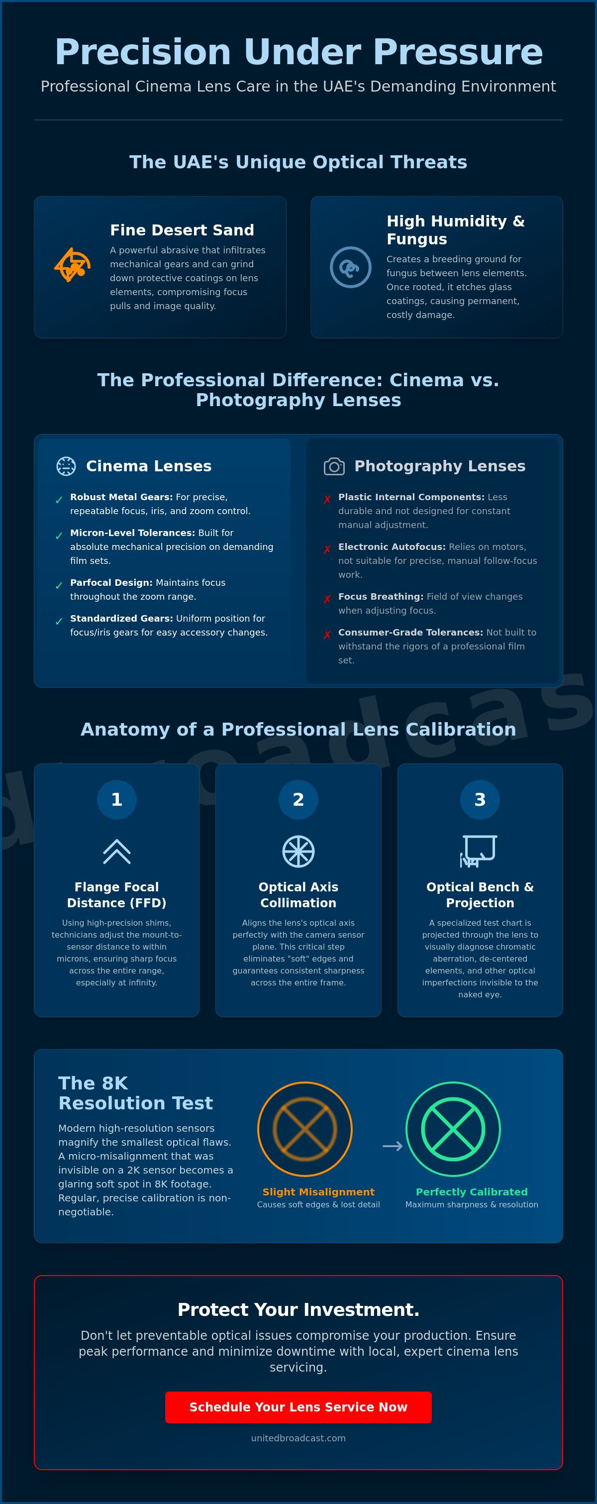 Cinema lens repair Dubai