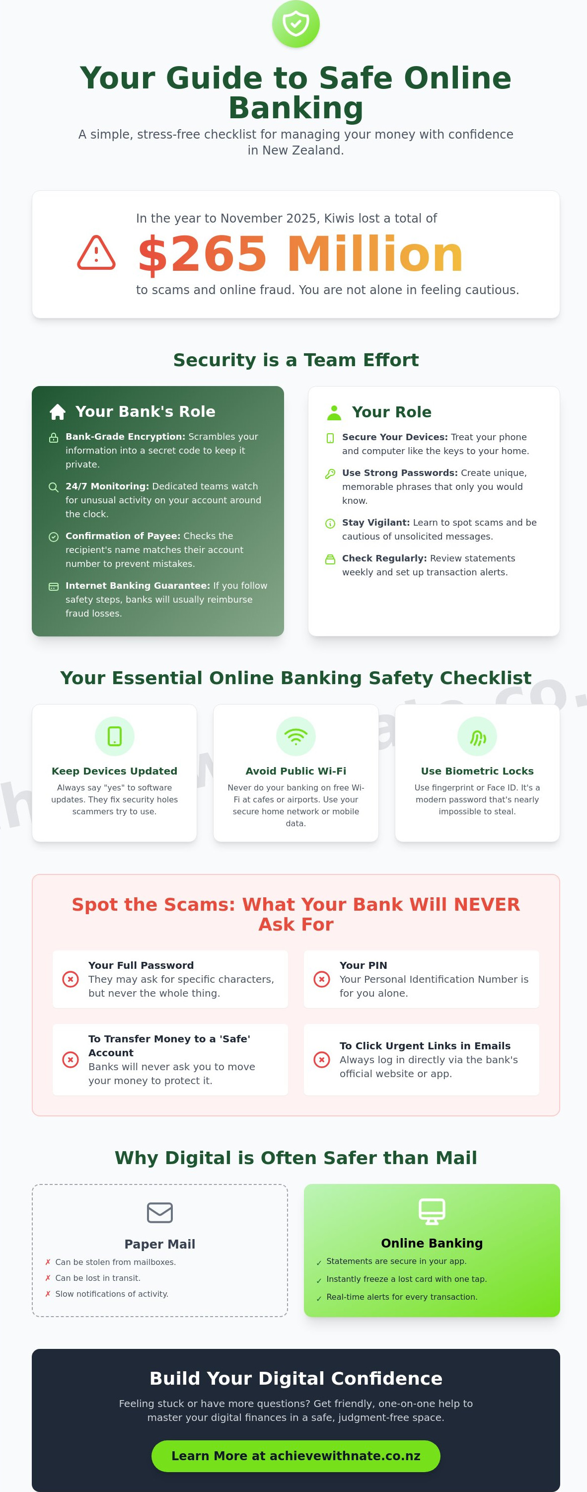 How to use online banking safely nz