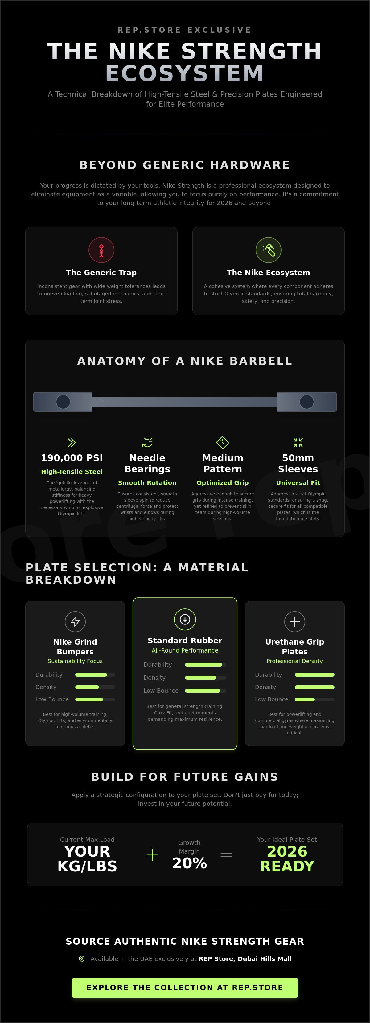 Nike barbells & plates
