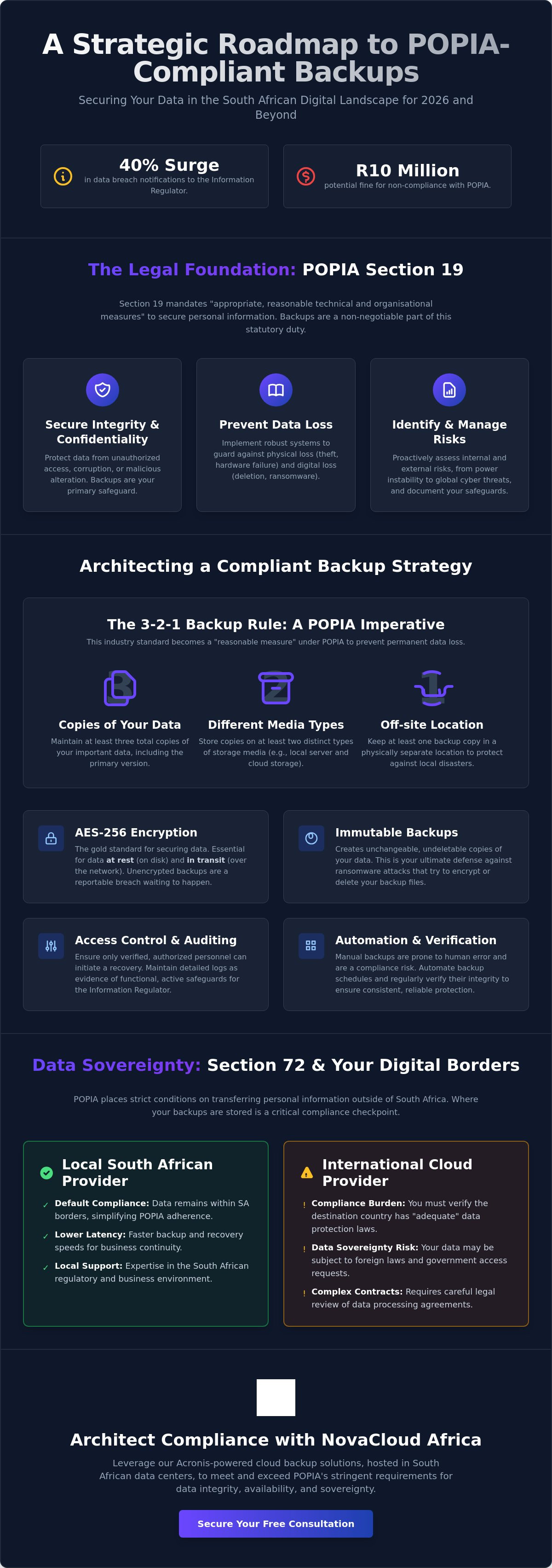 POPIA requirements for data backup and recovery