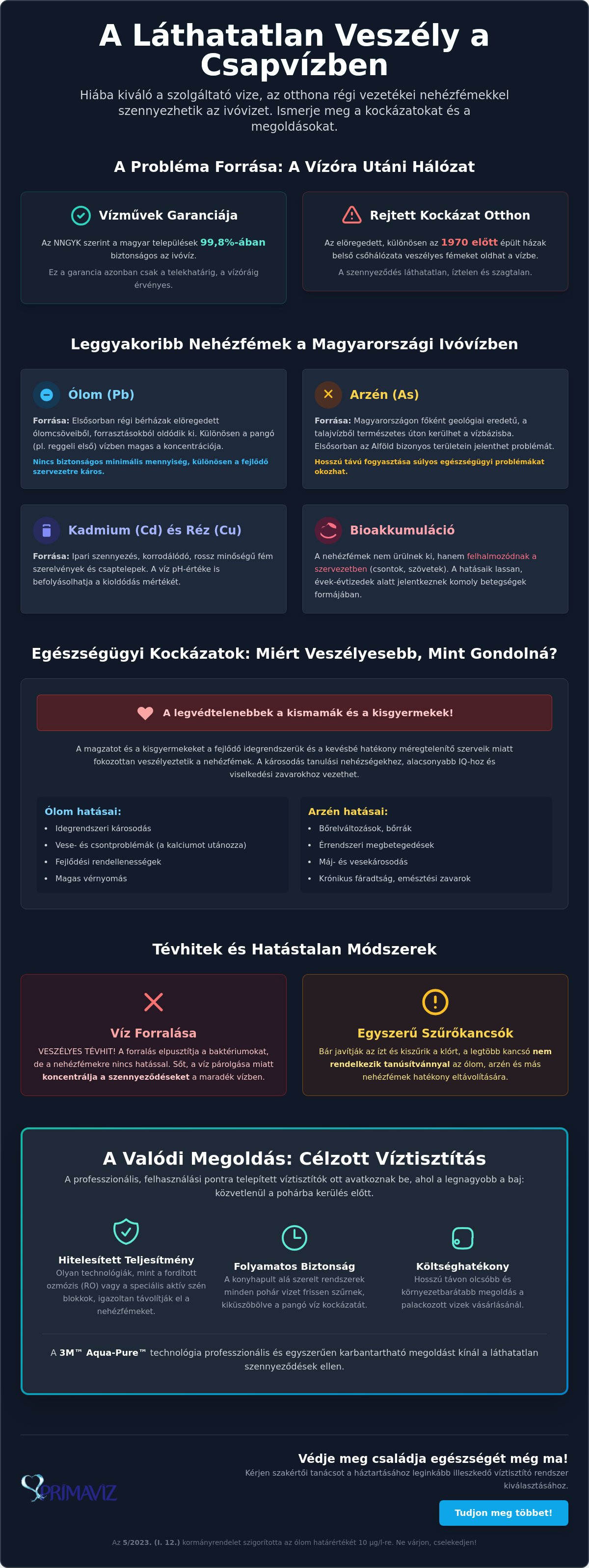 Víztisztító nehézfémek ellen