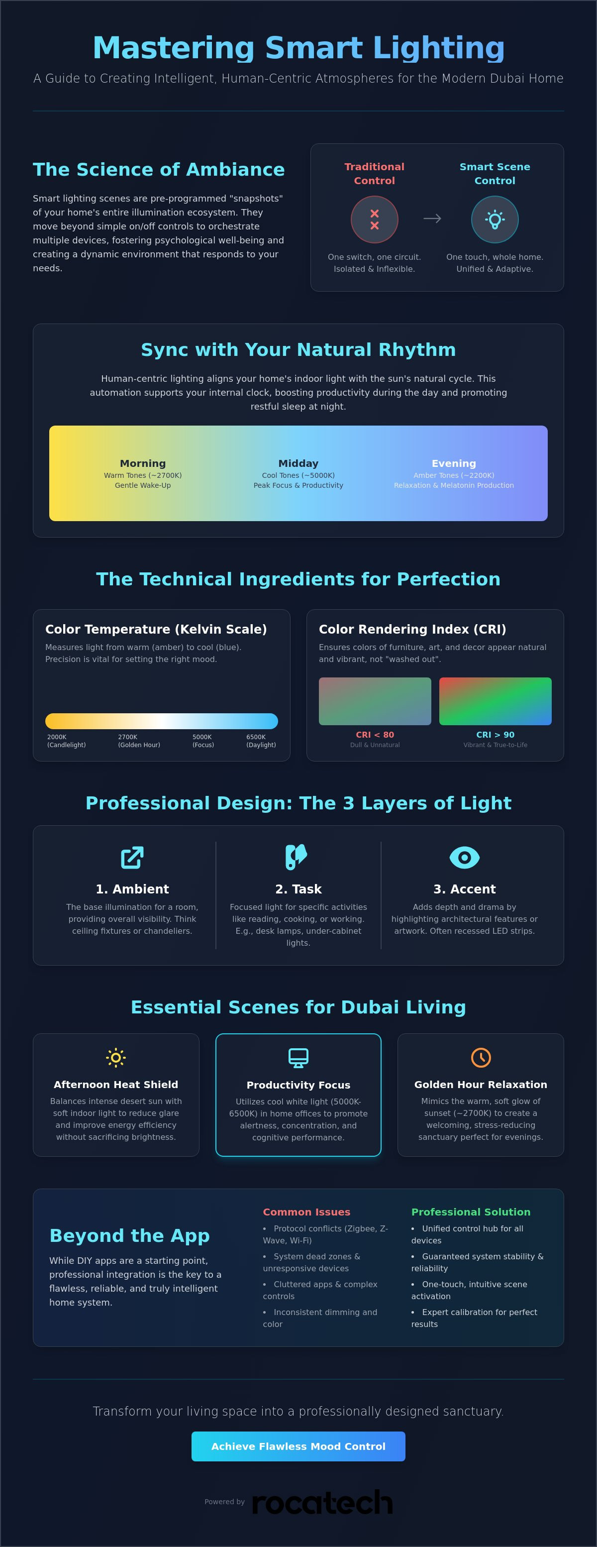 Create smart lighting scenes for mood
